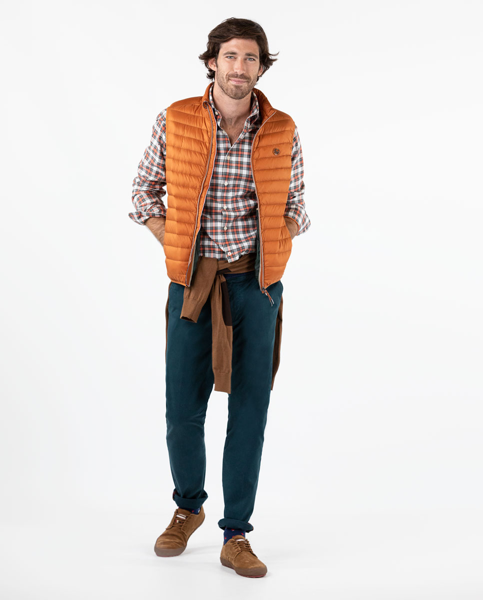 Chaleco Plumas Naranja