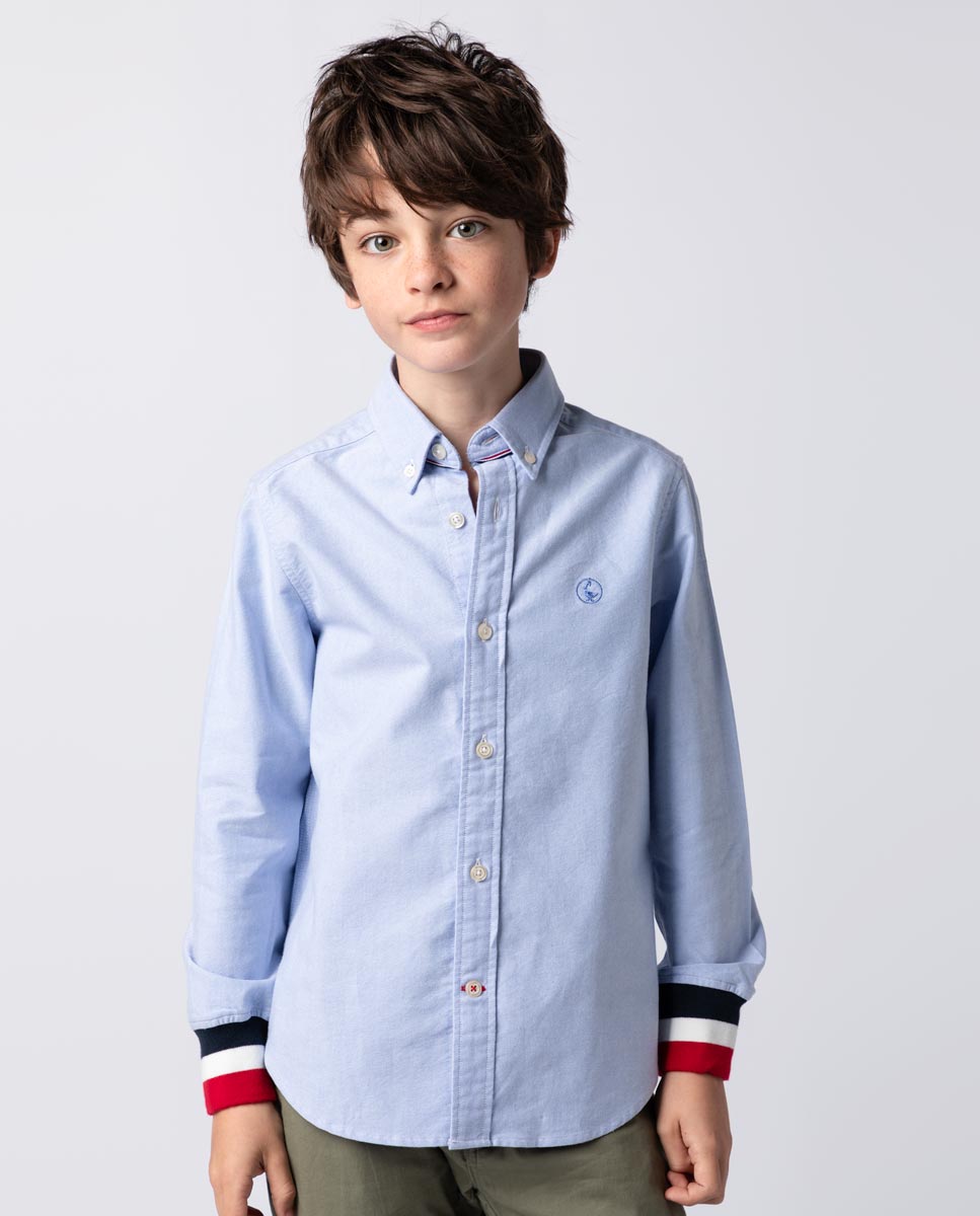 Sky Blue Cambridge Icon Cuff Shirt