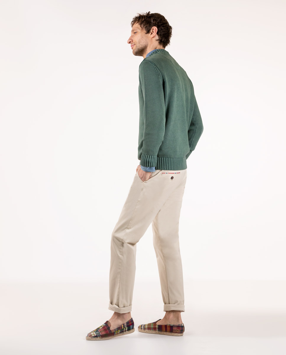 Calças chino básicas de pedra