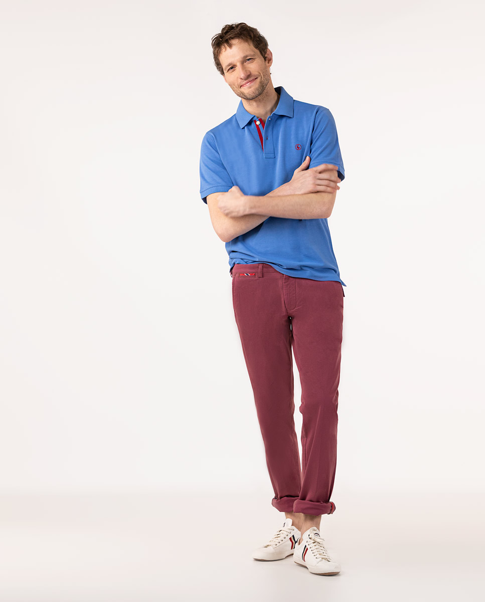 Calça Chino Básica Cereja