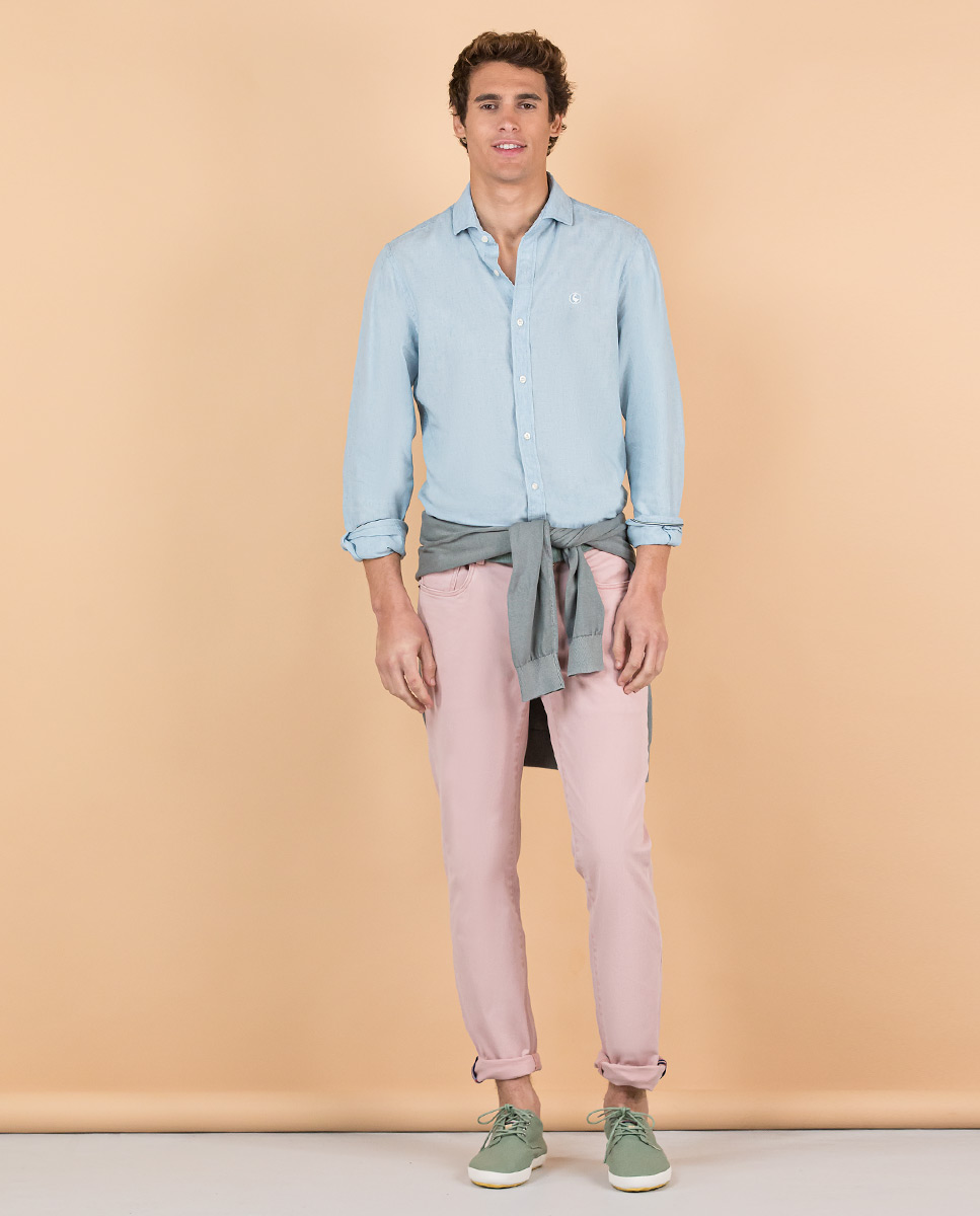Pink 5-Pocket Trousers  
