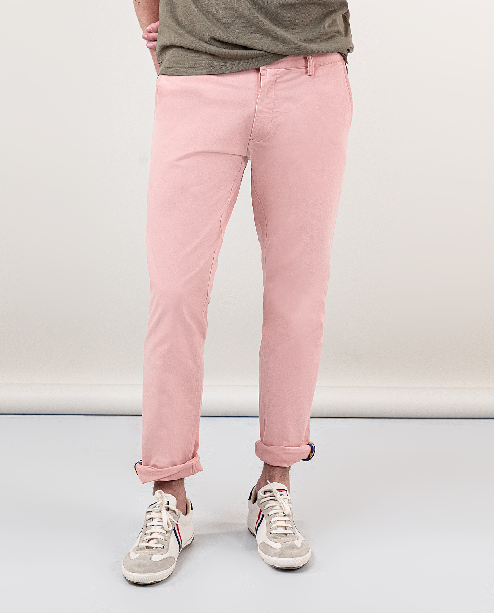 Calça Chino Básica Rosa