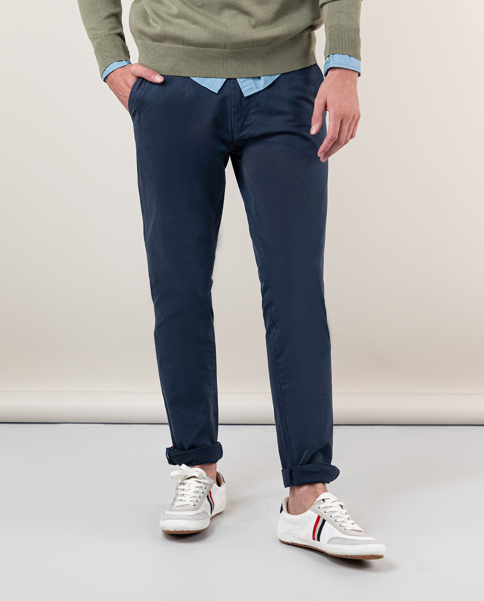 Basic Navy Chinos
