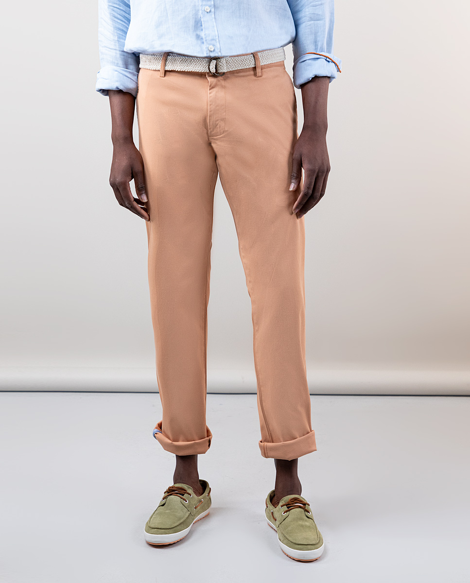 Chino-Hose Sommer Pfirsich