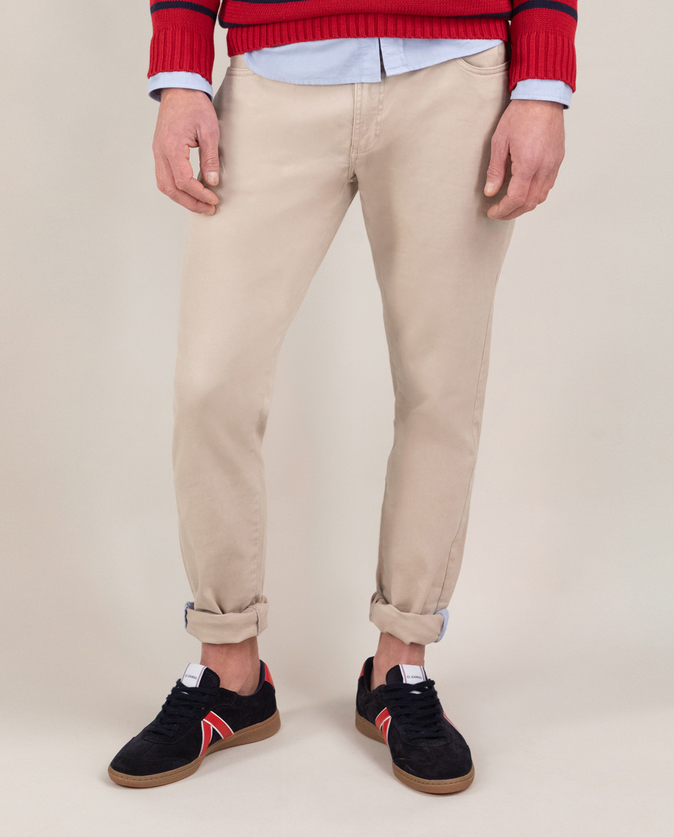 Pantalón 5 Bolsillos Beige