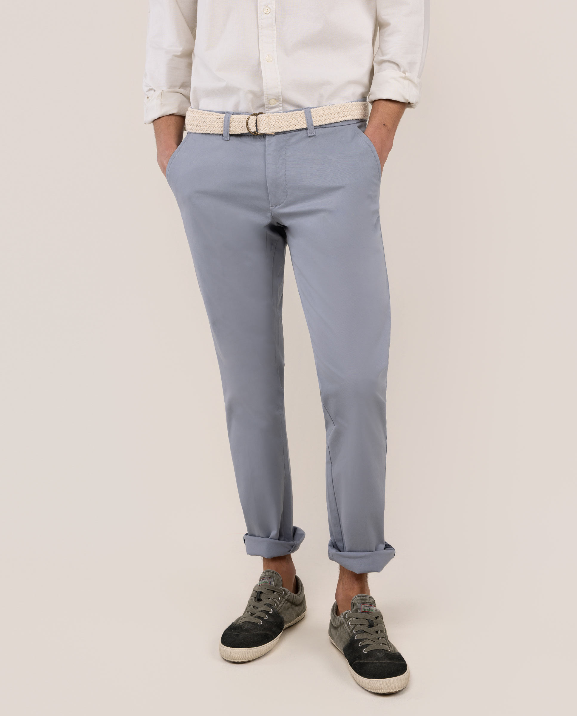 Pantalón Chino Básico Azul Medio