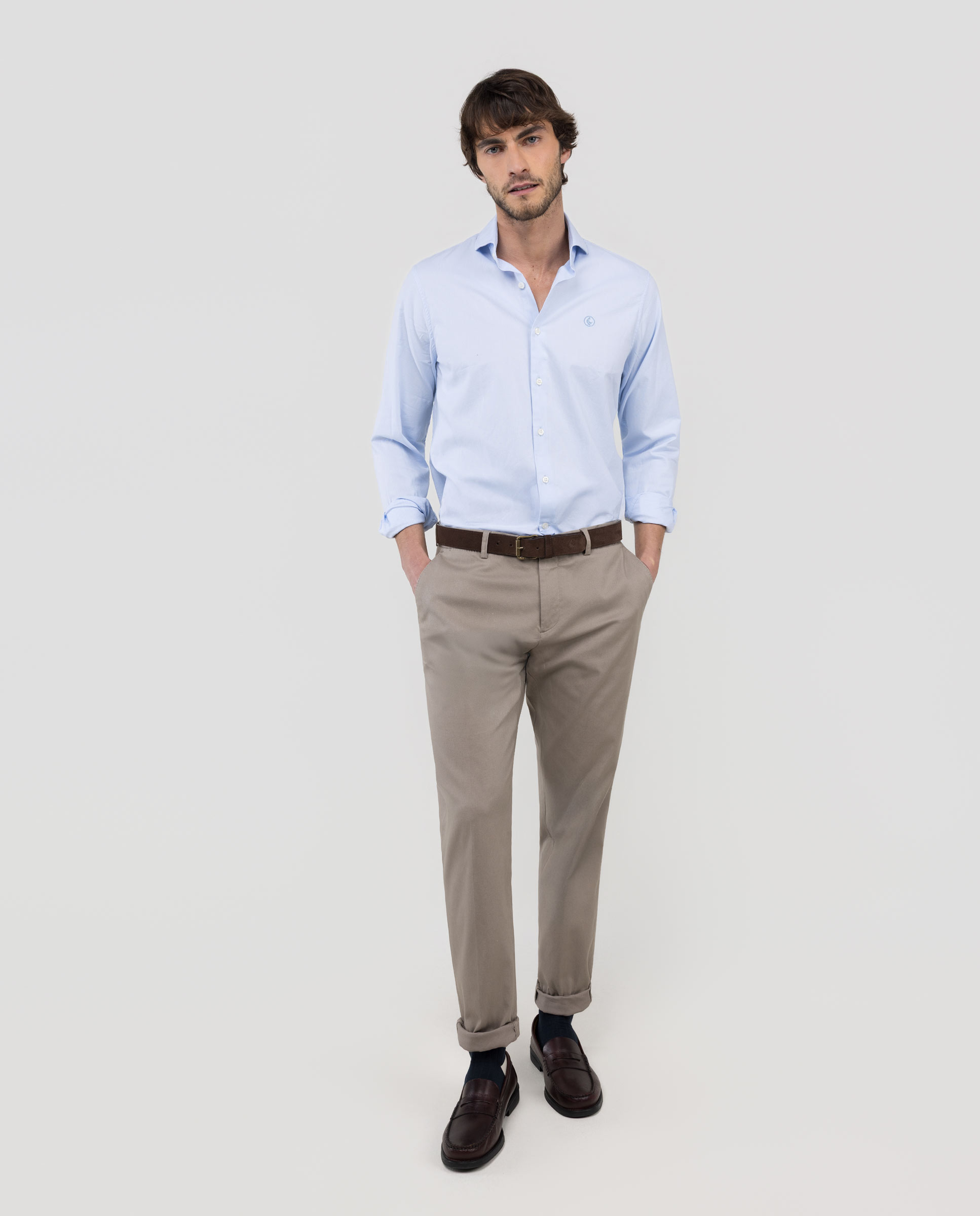 Pantalón Estructura Lavada Topo