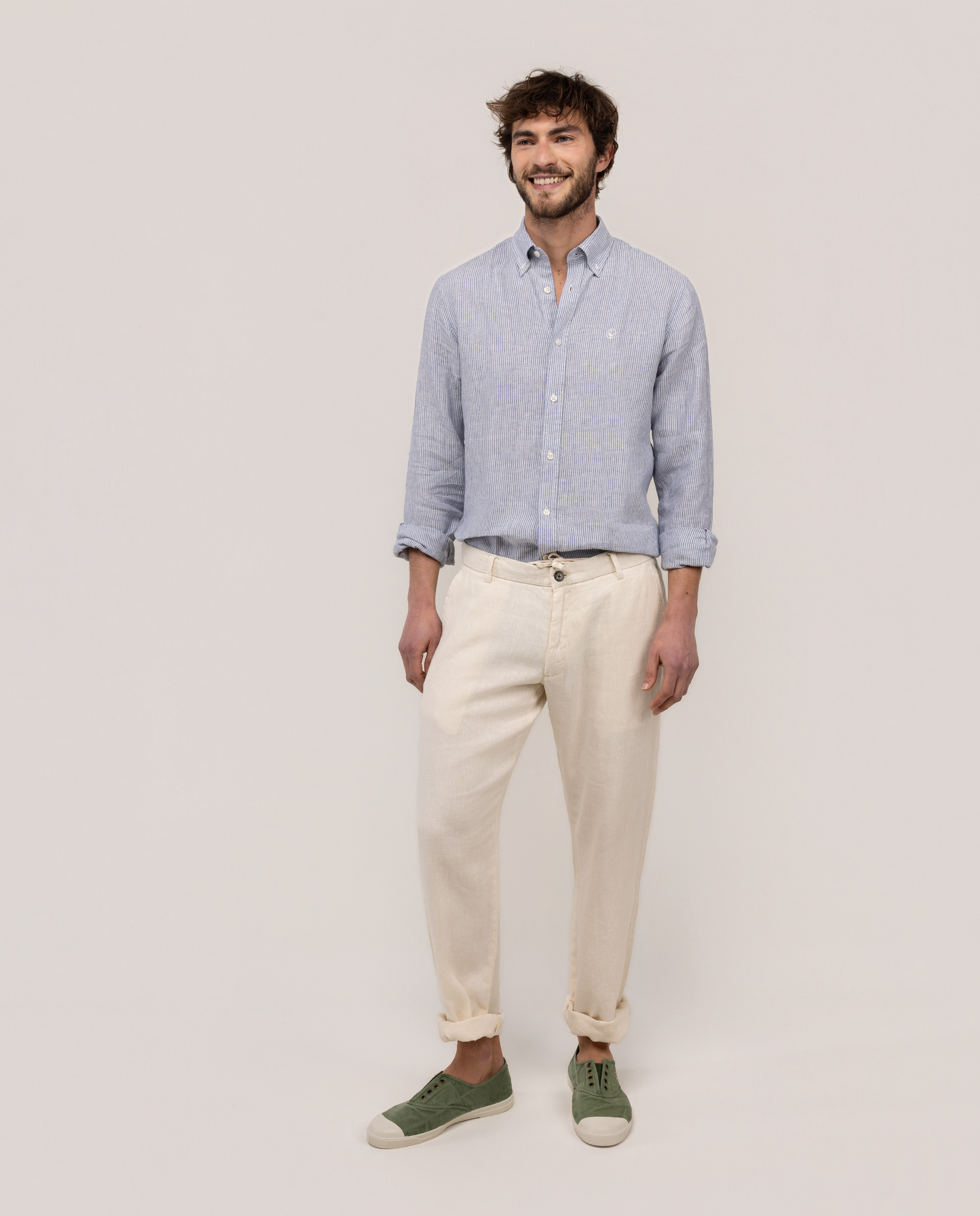 Pantalón Lino Crudo