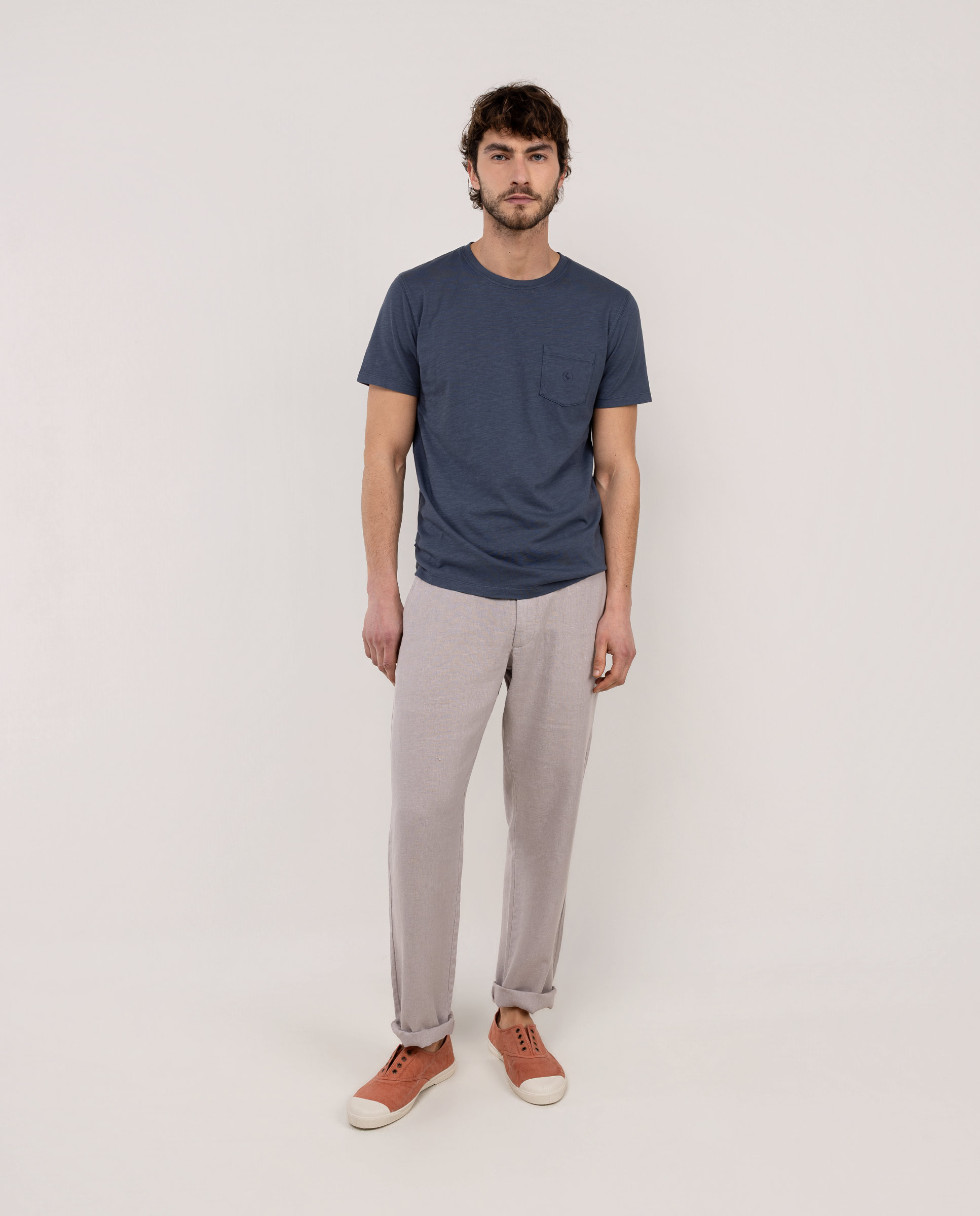 Pantalón Lino Gris