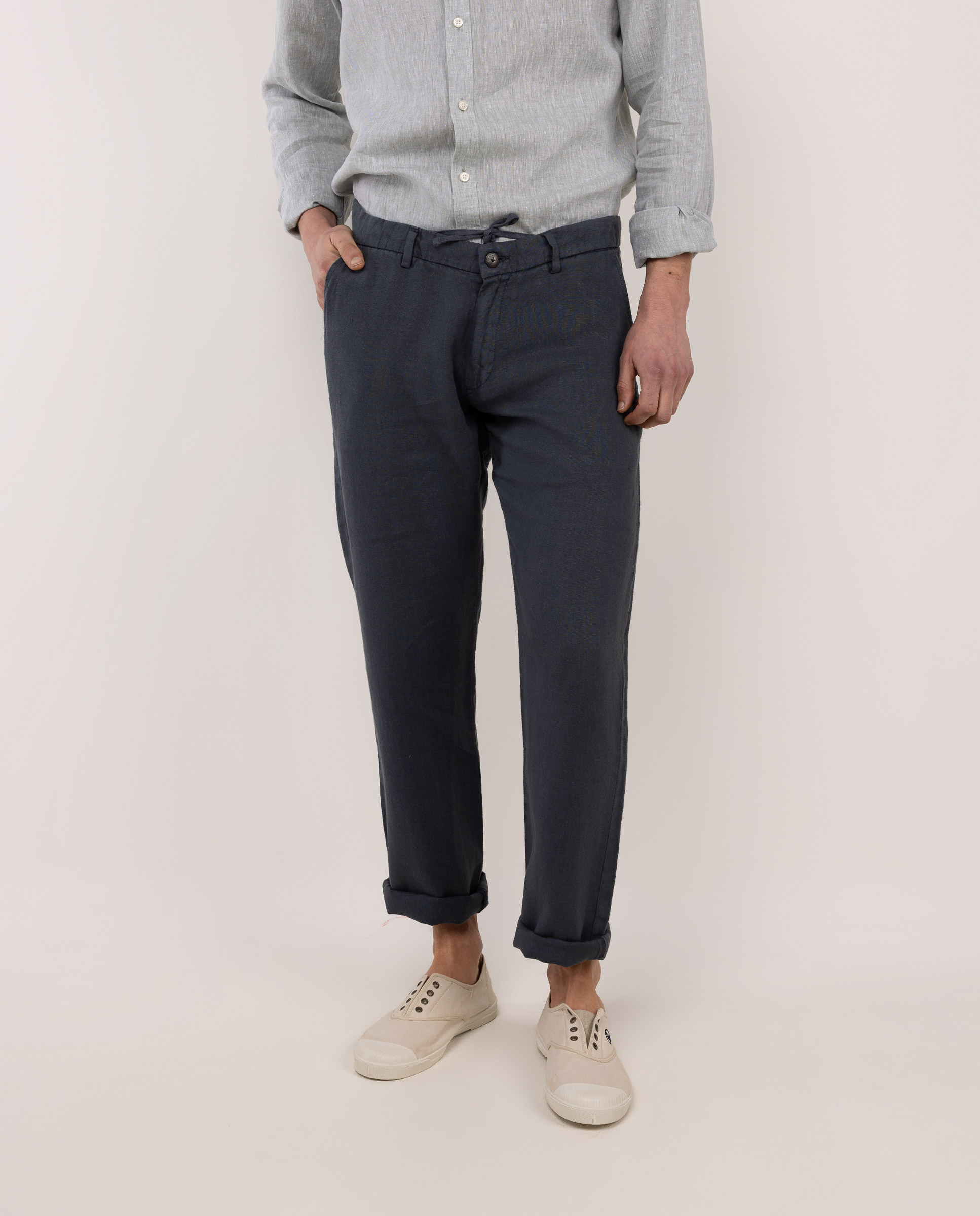 Pantalón Lino Marino