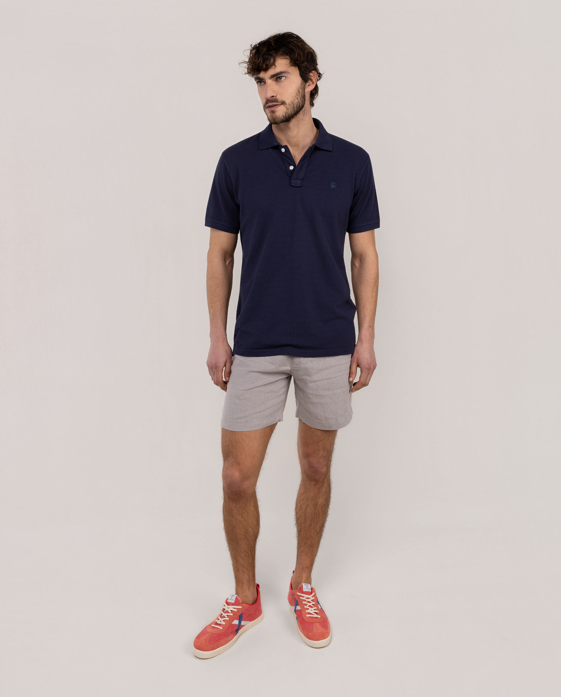 Bermuda Cordones Lino Gris