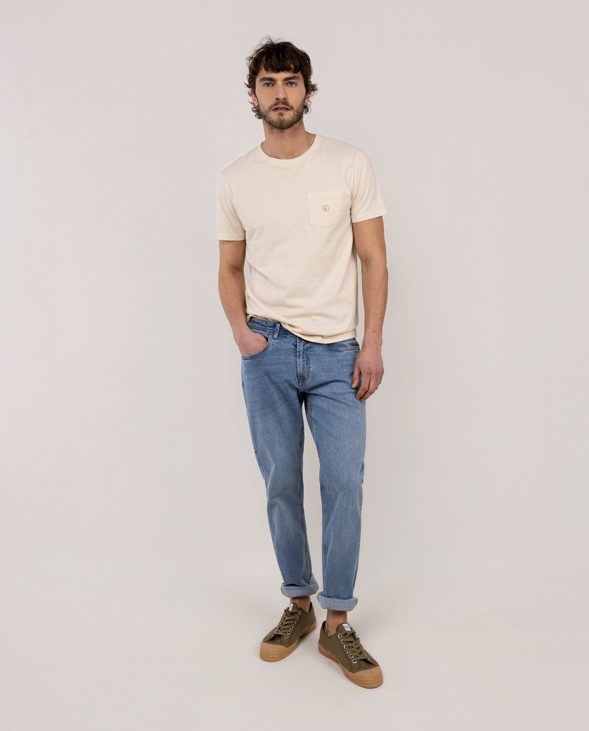 Pantalón Denim Azul Claro