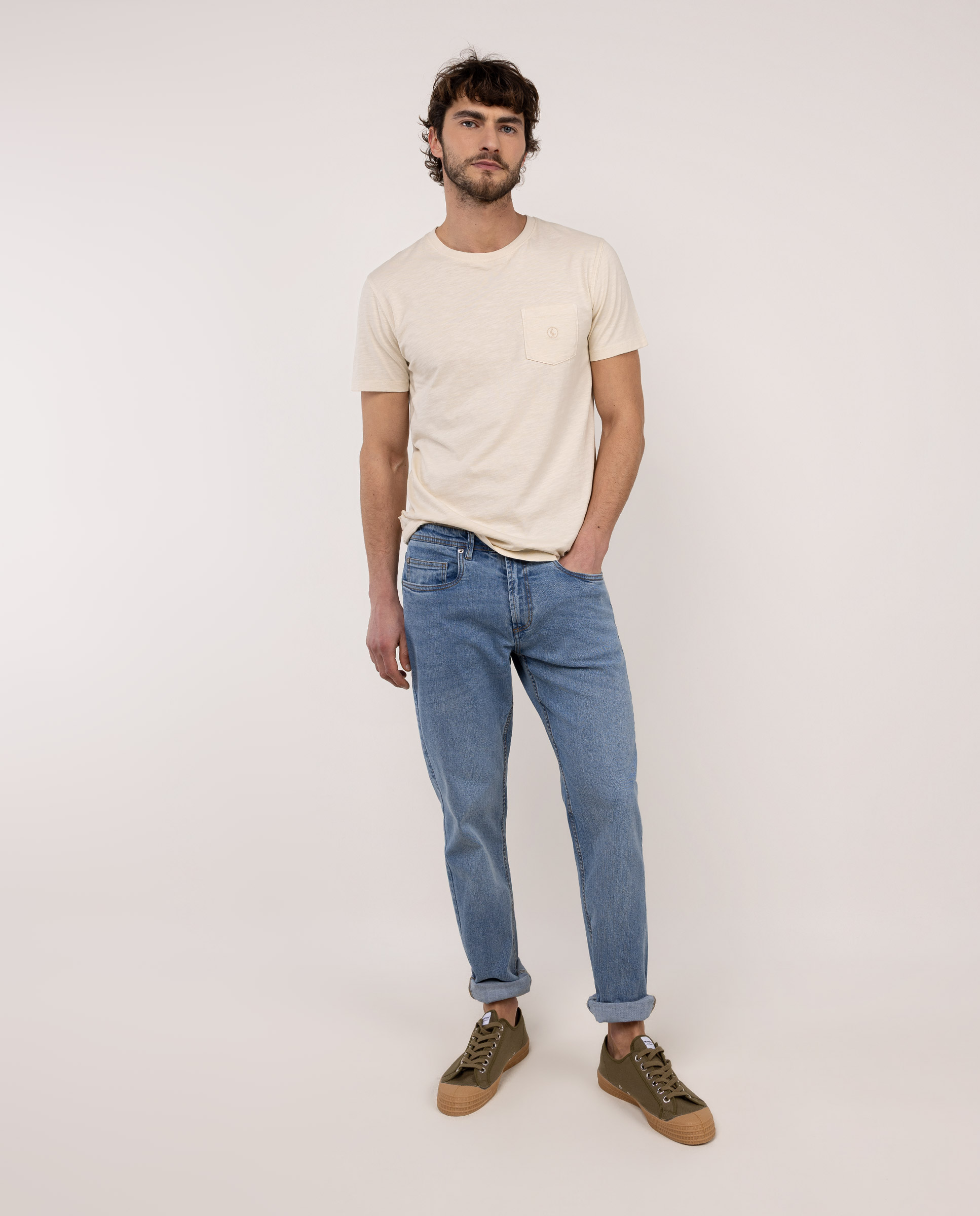 Pantalón Denim Azul Claro
