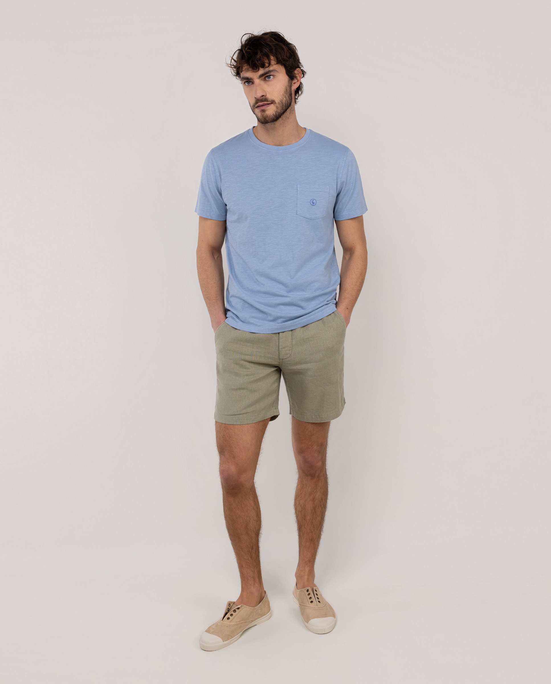 Bermuda Cordones Lino Verde Claro