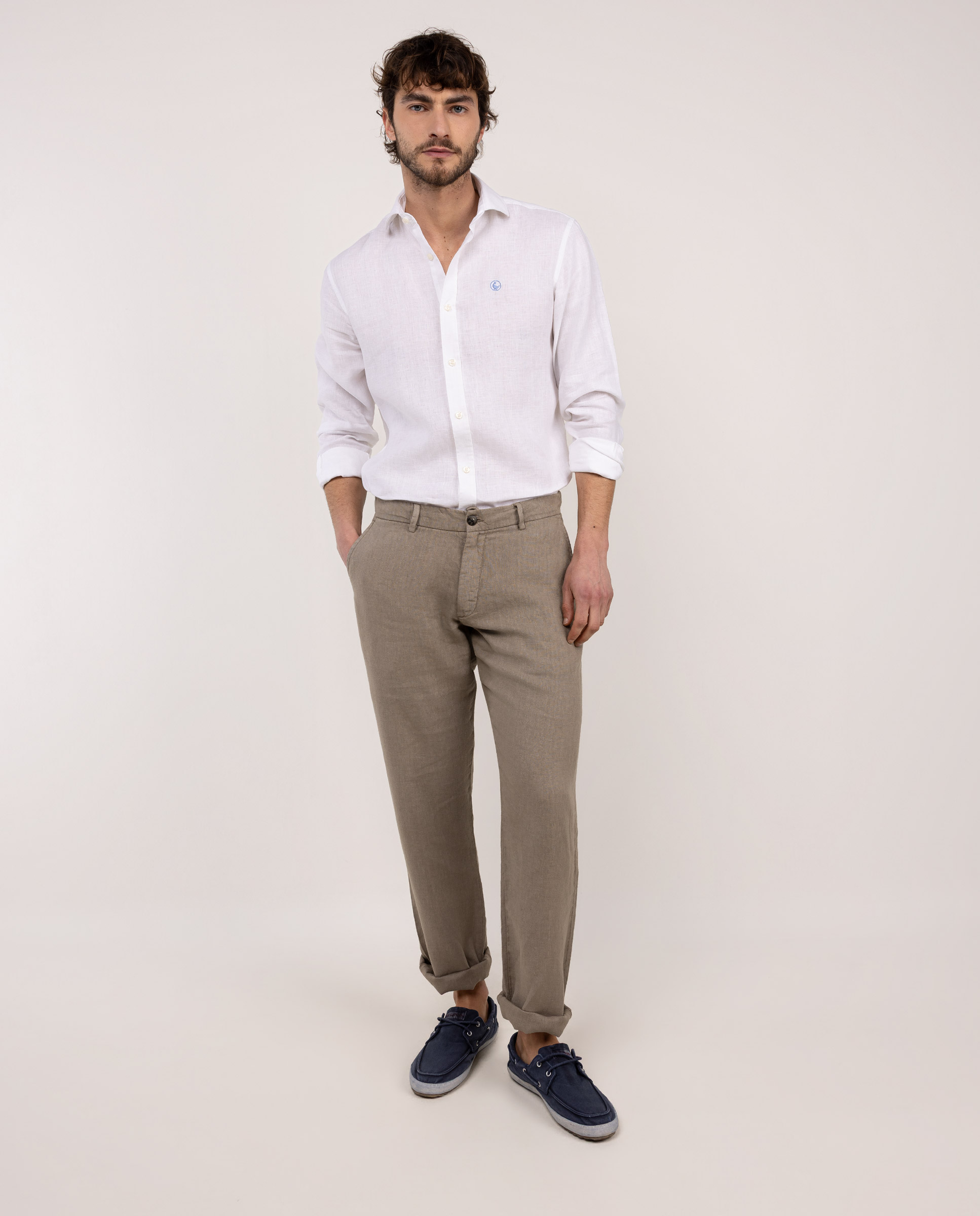 Pantalón Lino Topo