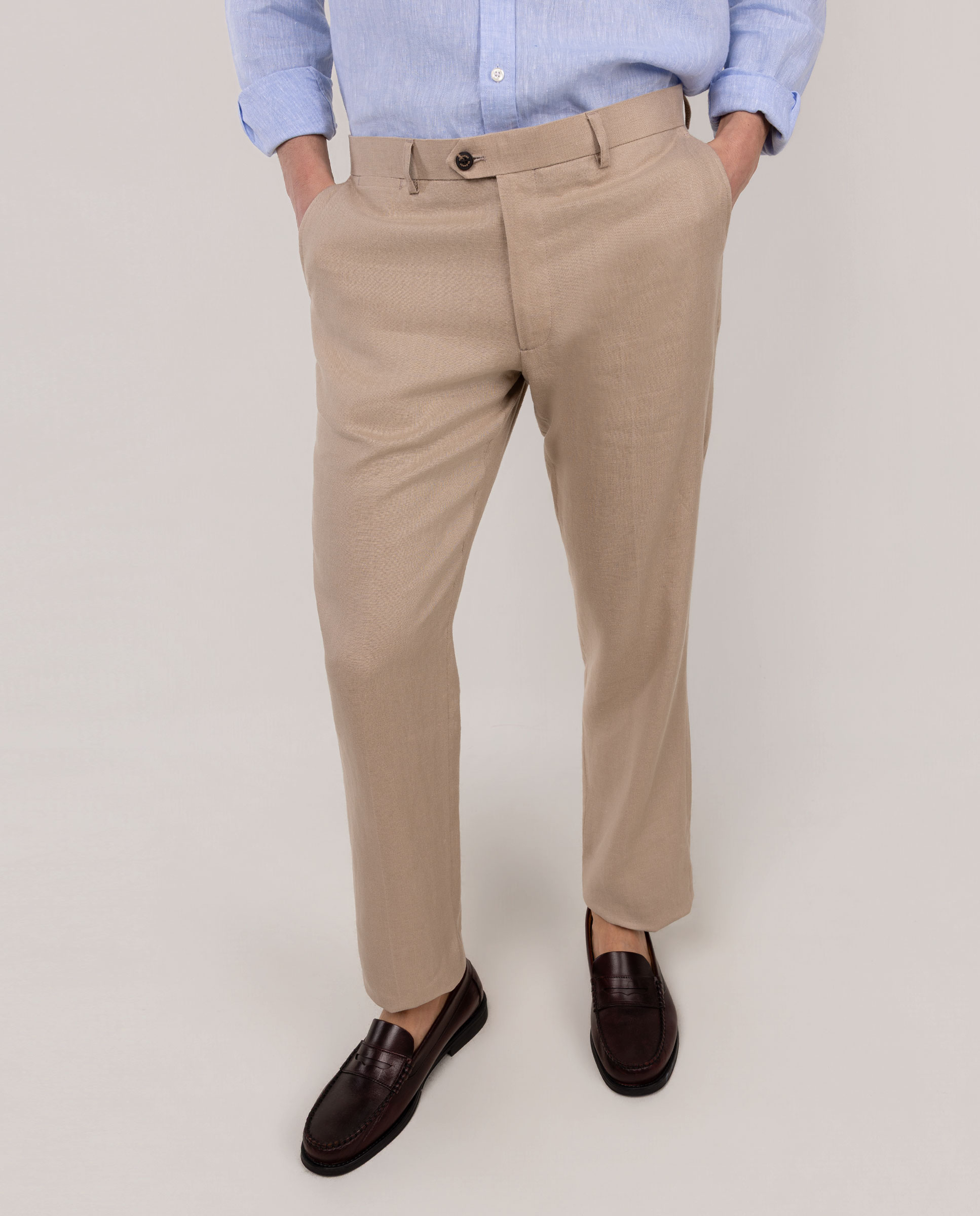 Pantalón Formal Lino Beige