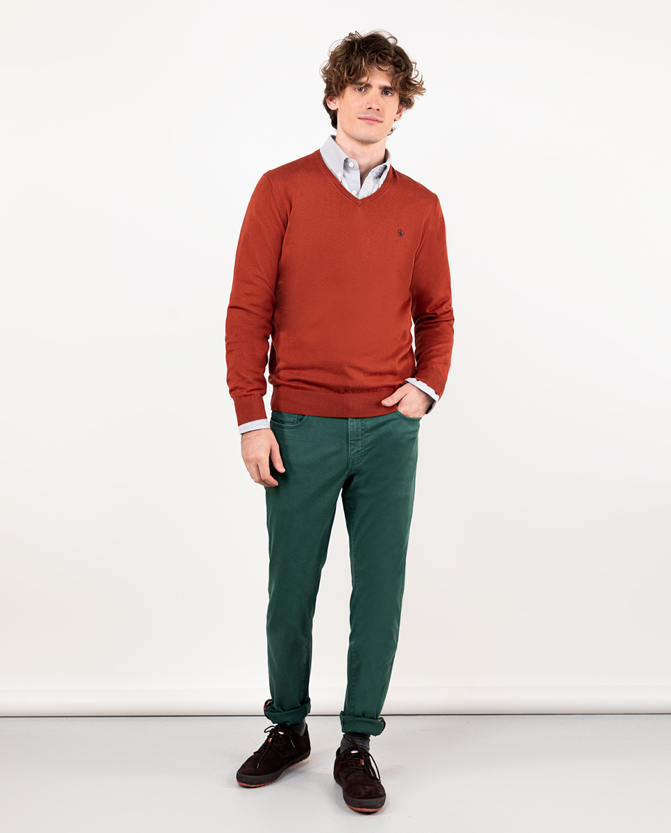 Green 5-Pocket Trousers