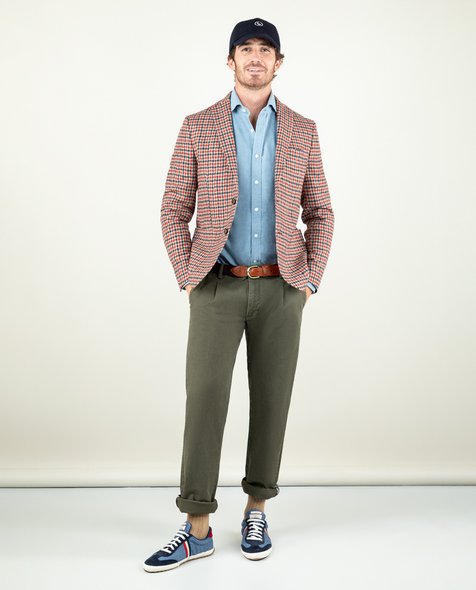 Calça Chino Verde Fixada