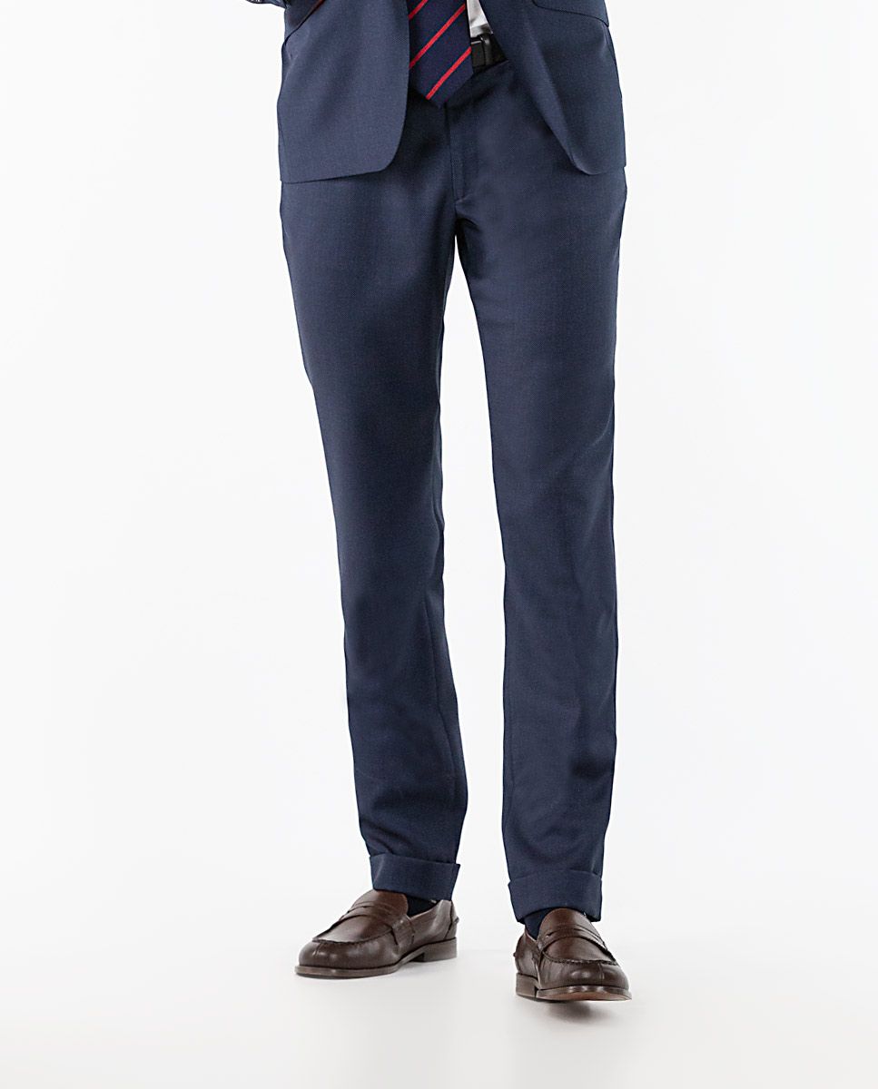 Navy Birdseye Trouser Suit Separate