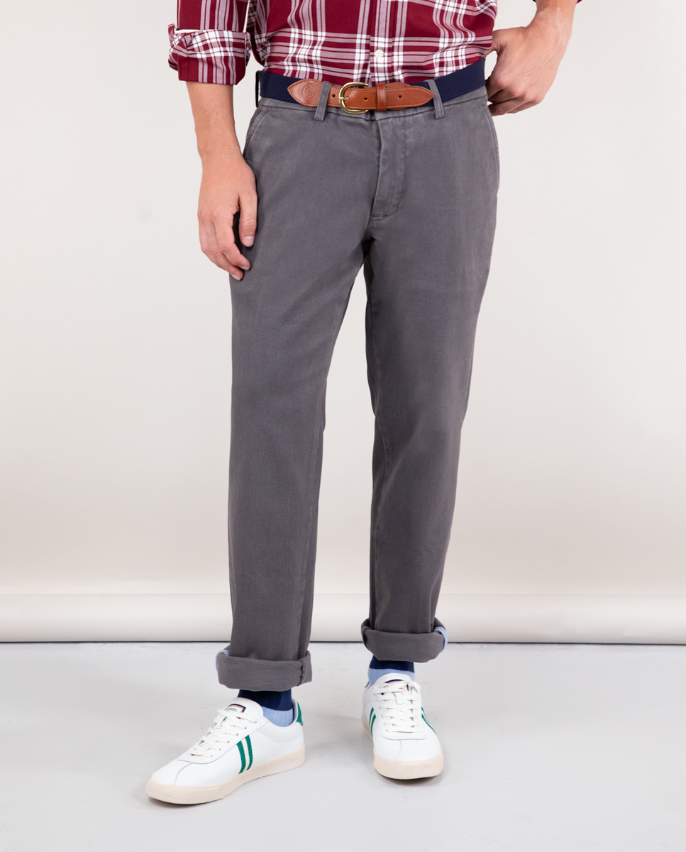 Calça Chino Cinza de Inverno
