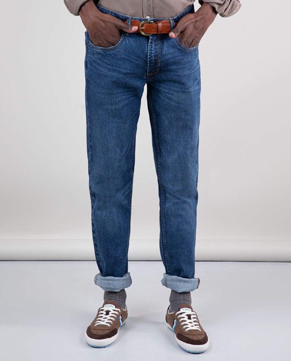 Hose Denim Marineblau