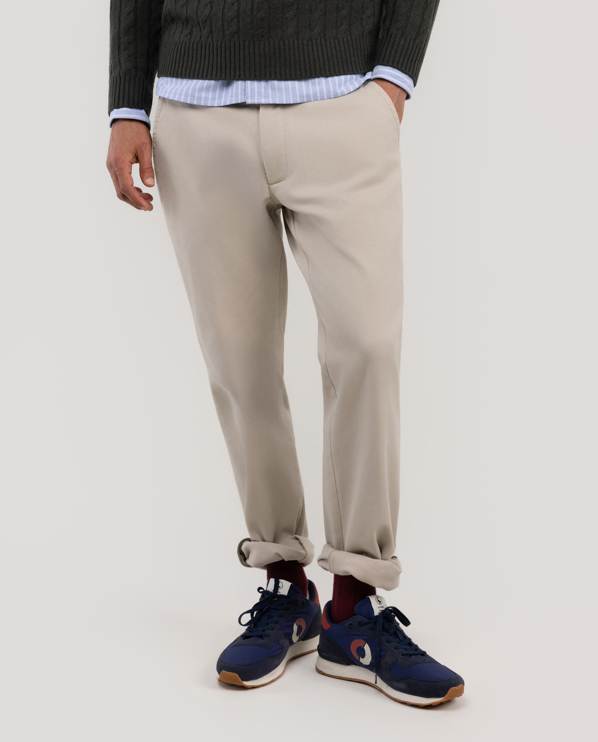 Pantalón Chino Invierno Topo Regular Fit