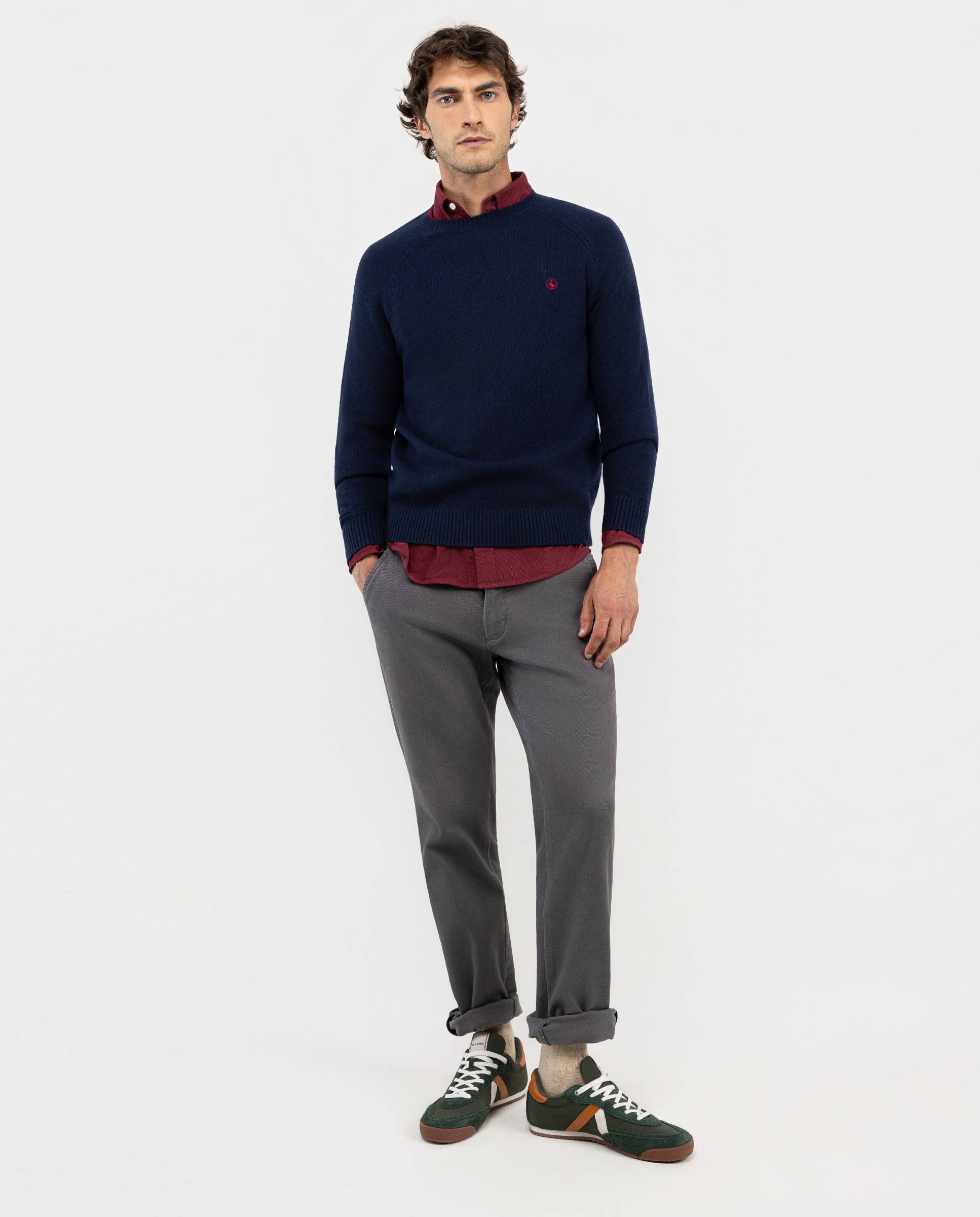Chino-Hose Winter Grau Regular-Fit