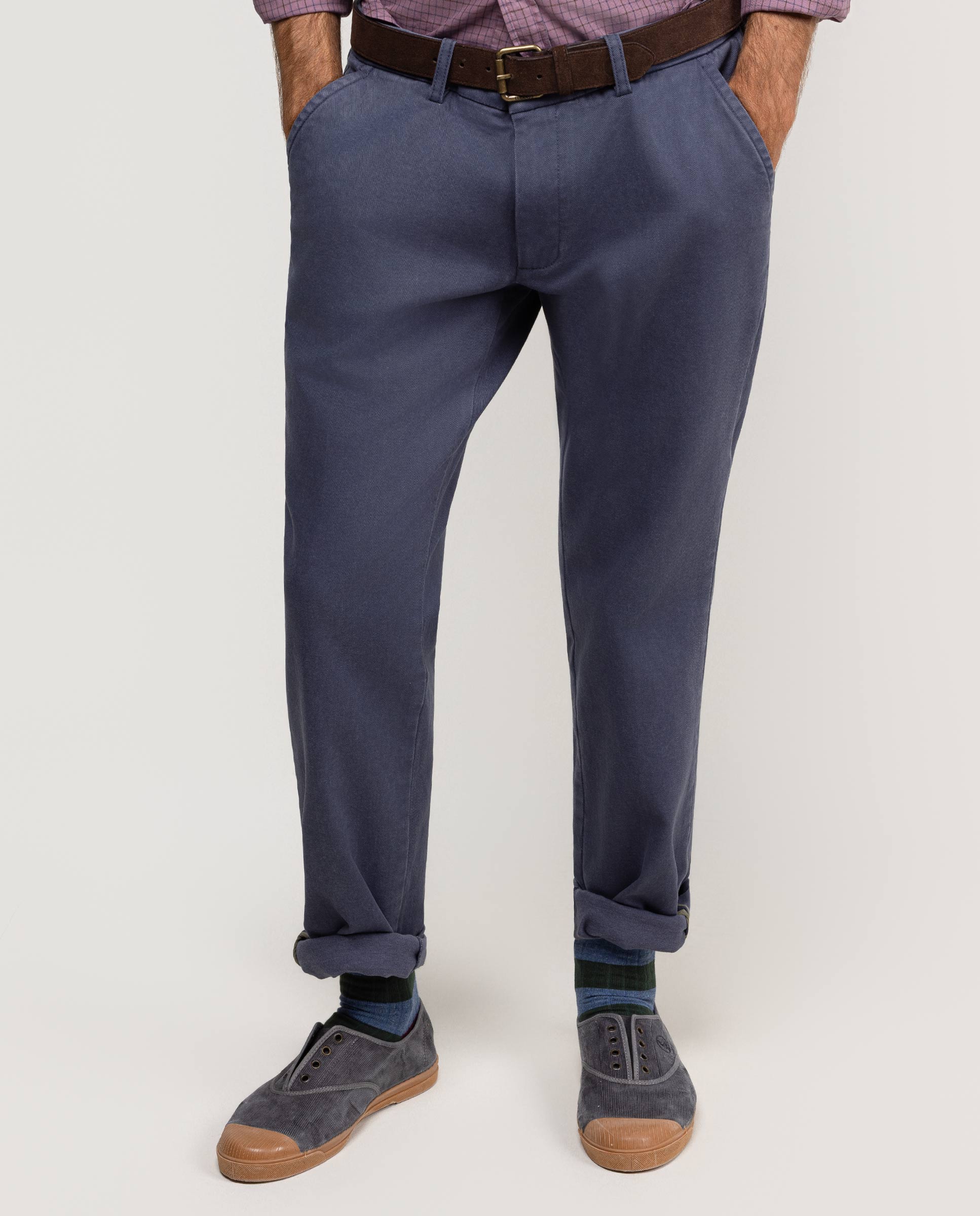 Pantalón Chino Invierno Marino Regular Fit