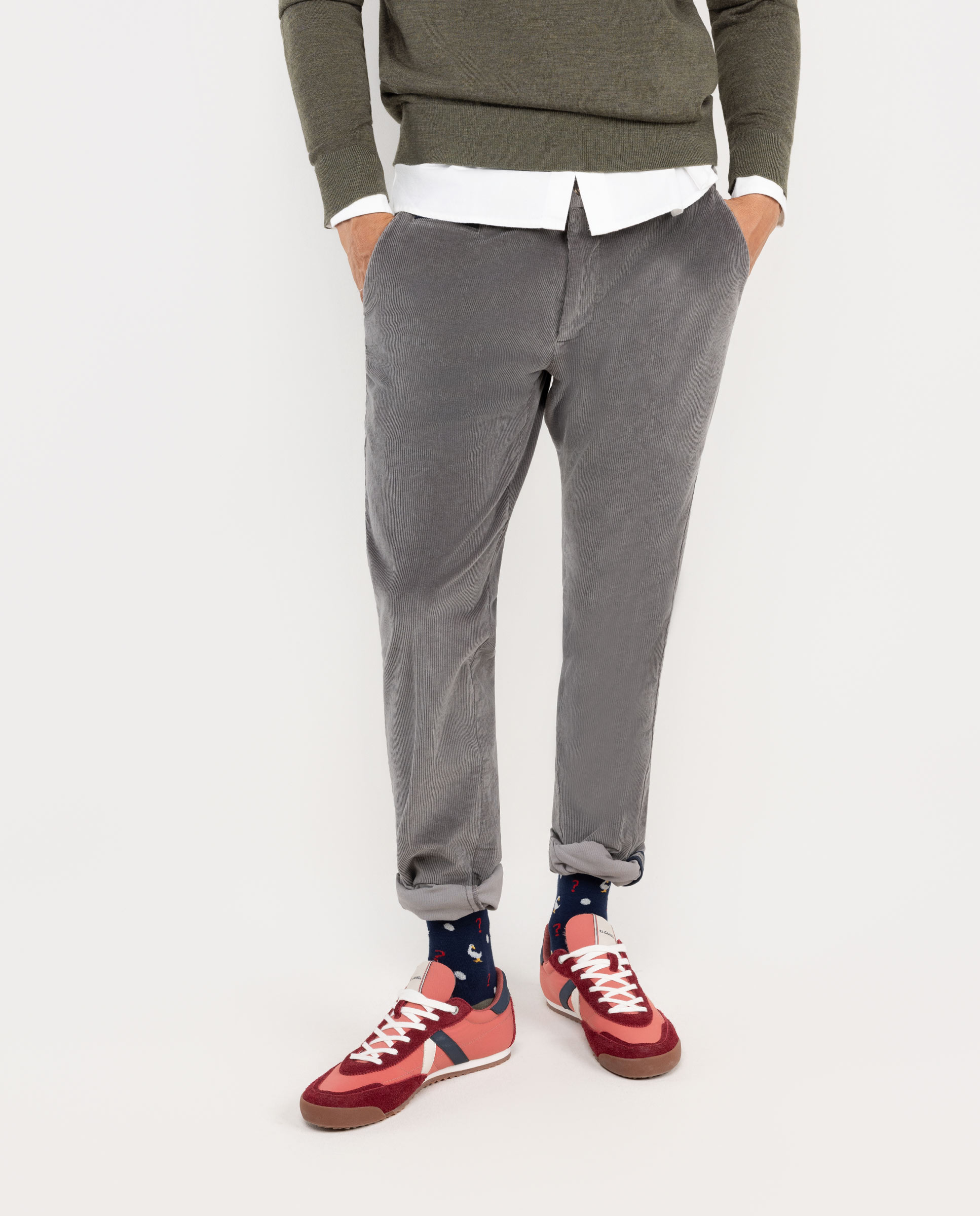Pantalón Chino Pana Gris Slim Fit