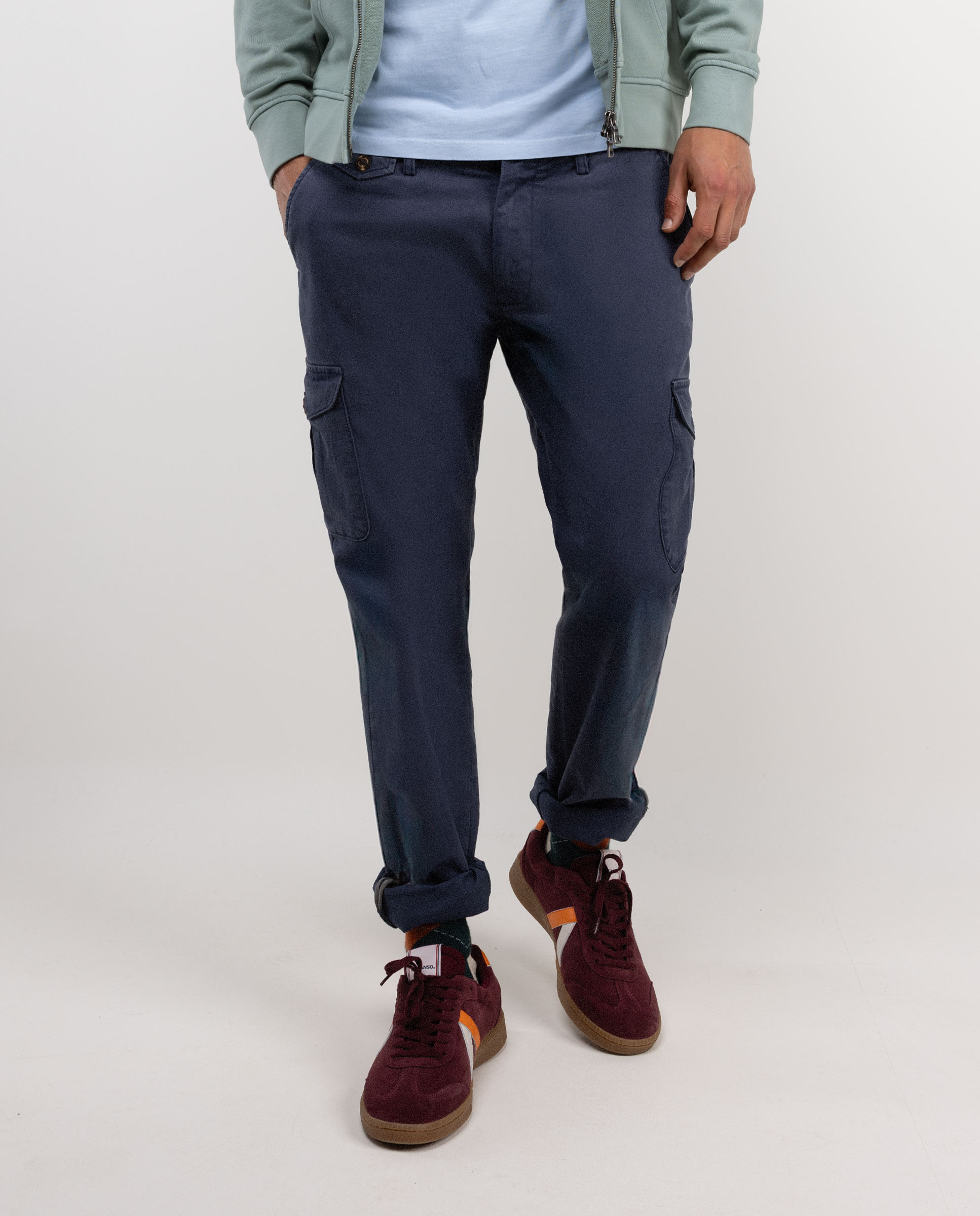Navy Cargo Trousers