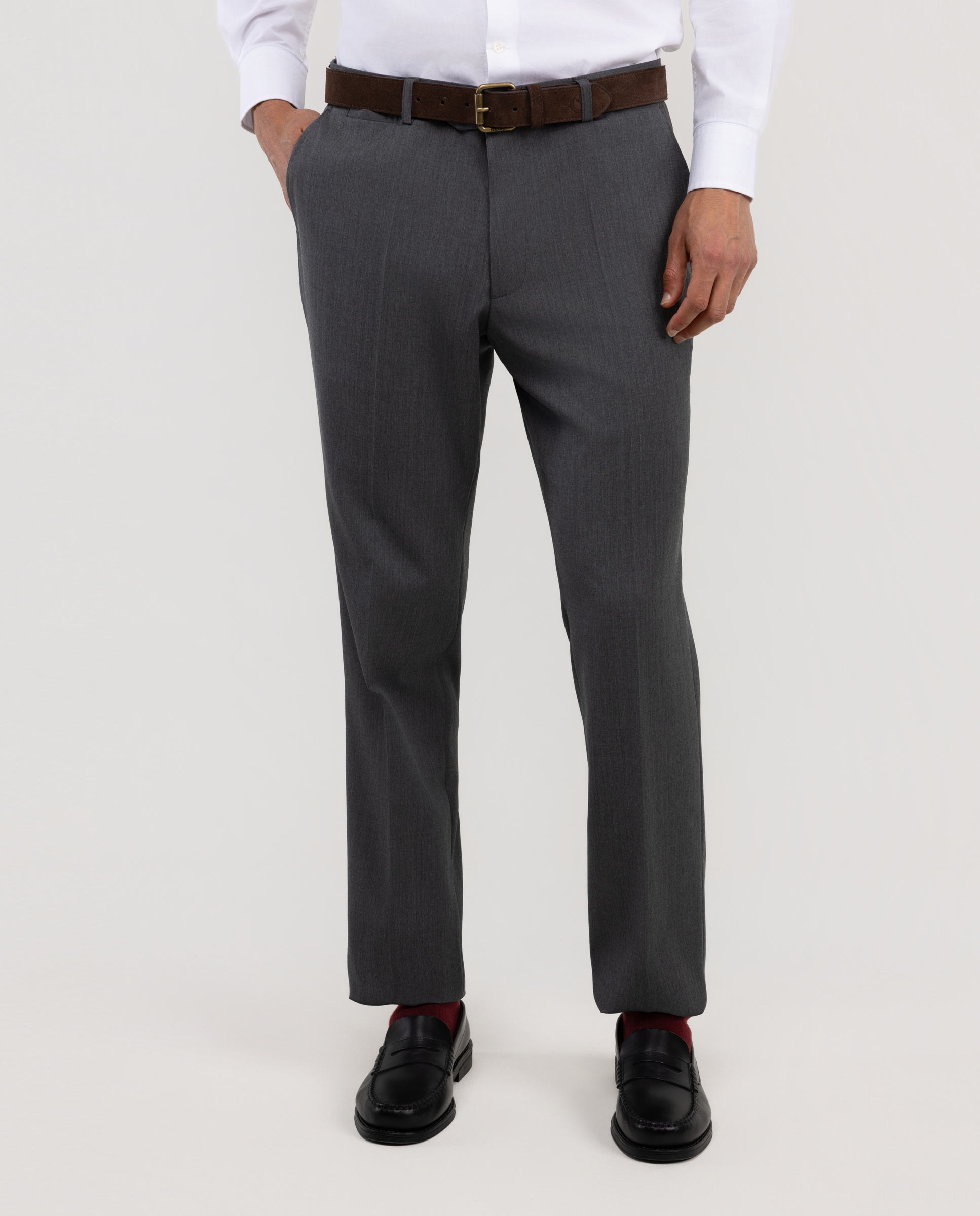 Pantalón Coordinado Liso Lavable Gris