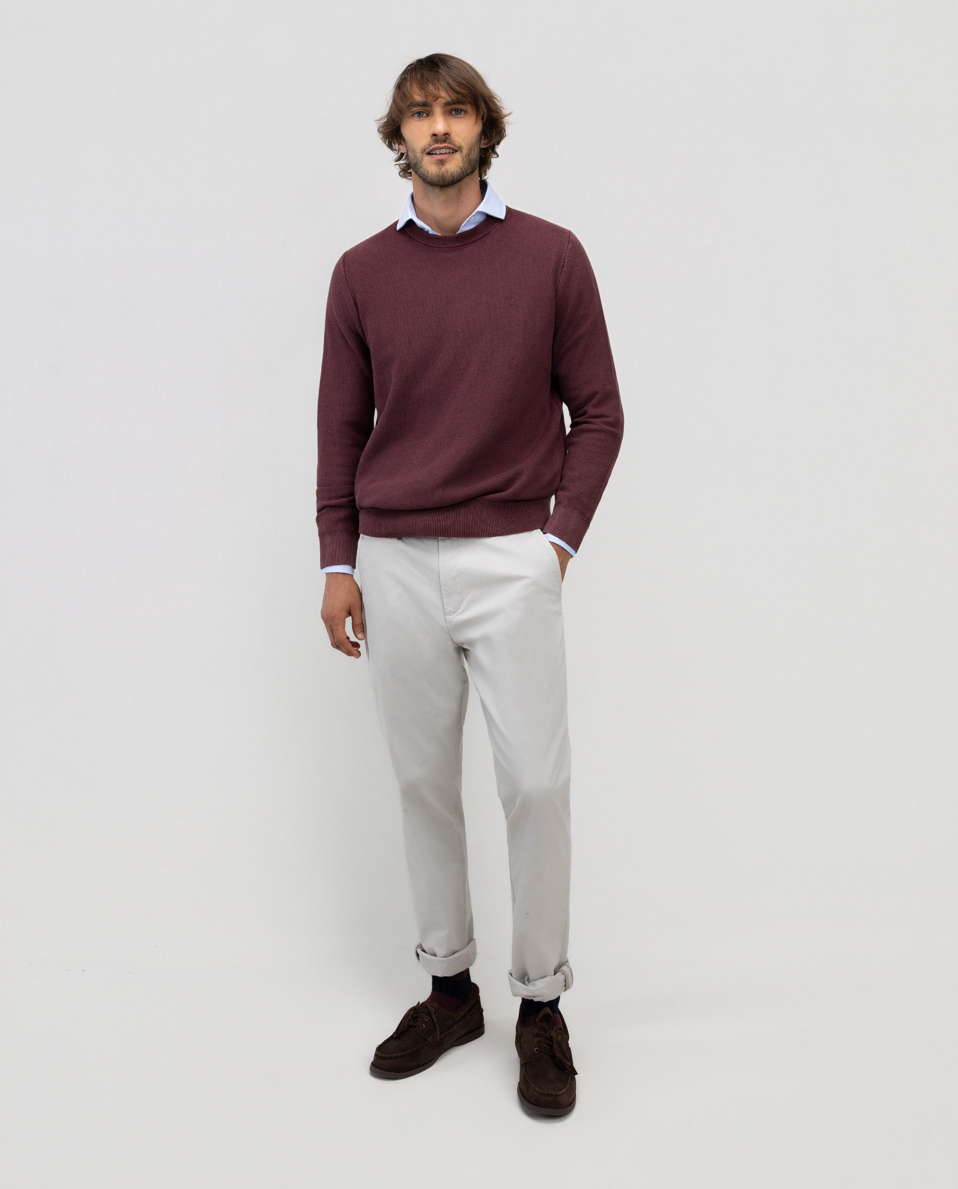 Pantalon chino brut coupe slim