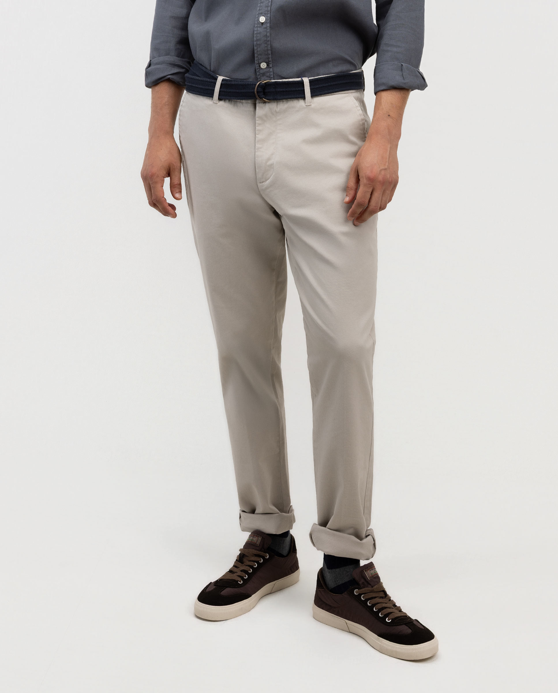 Pantalon chino beige slim