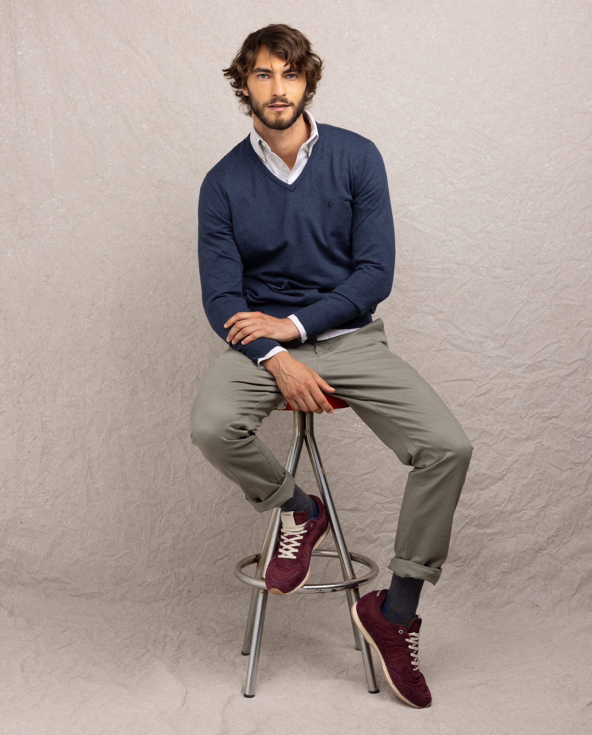 Slim Fit Green Chino Trousers