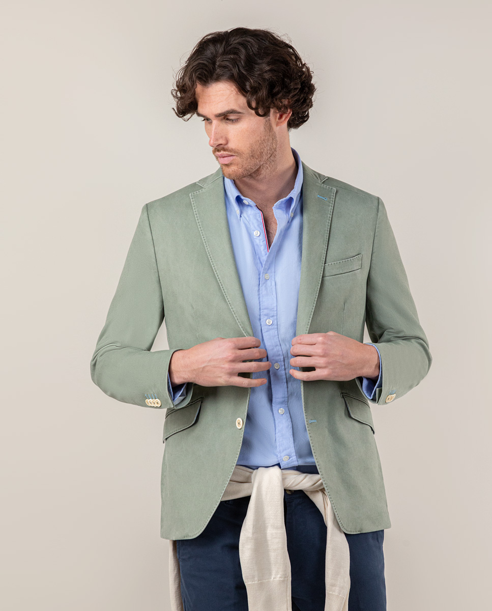 Veste Panama Délavage Vert