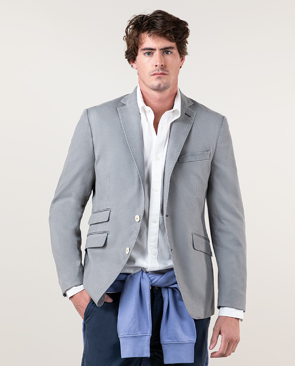 Veste Panama Délavage Gris