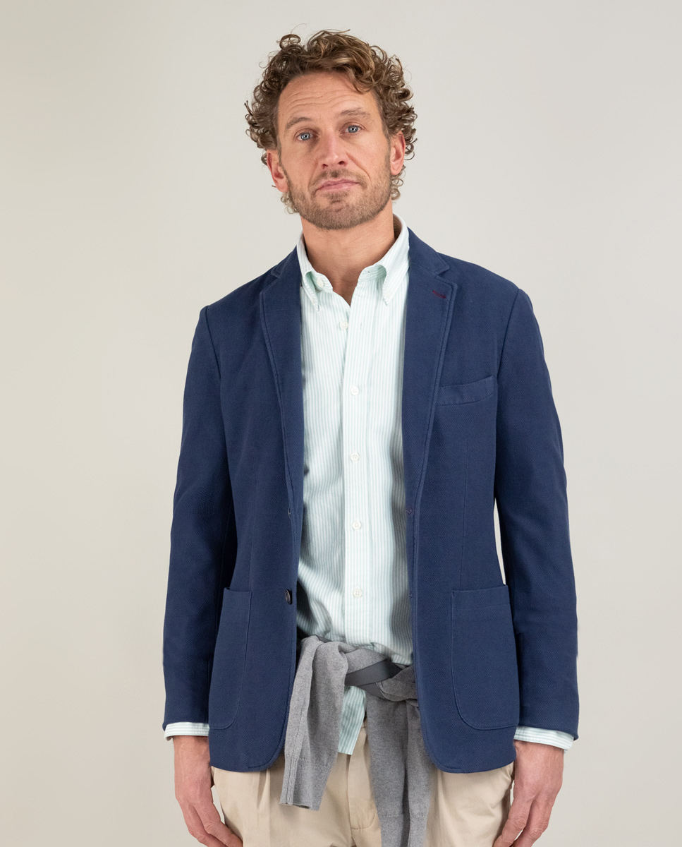 Americana Piqué Garment Dyed Marino