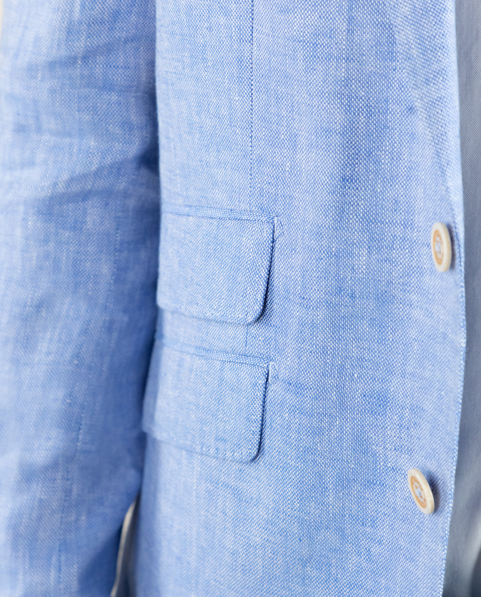 Americana Lino Oxford Azul