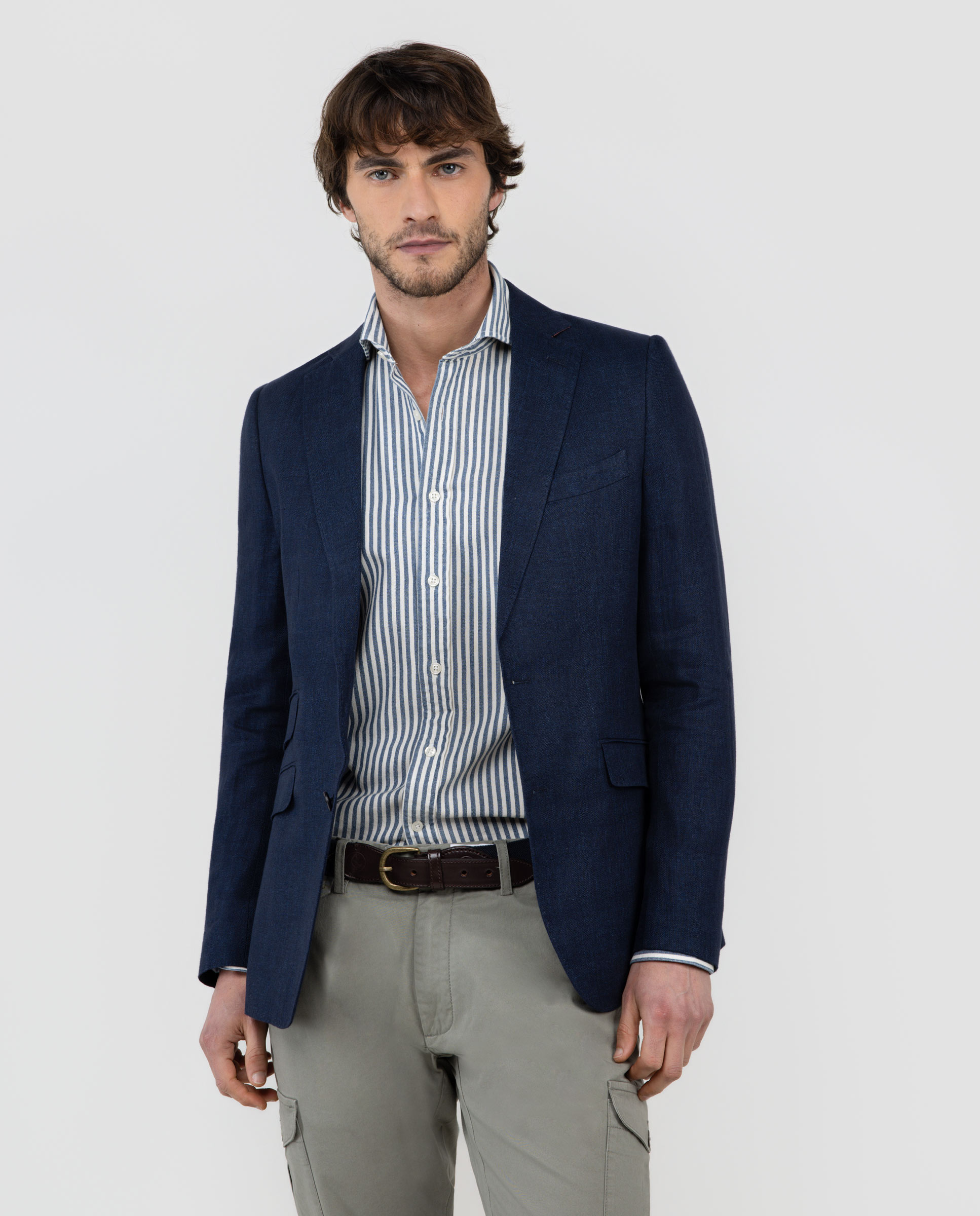 Bleu marine américain en lin