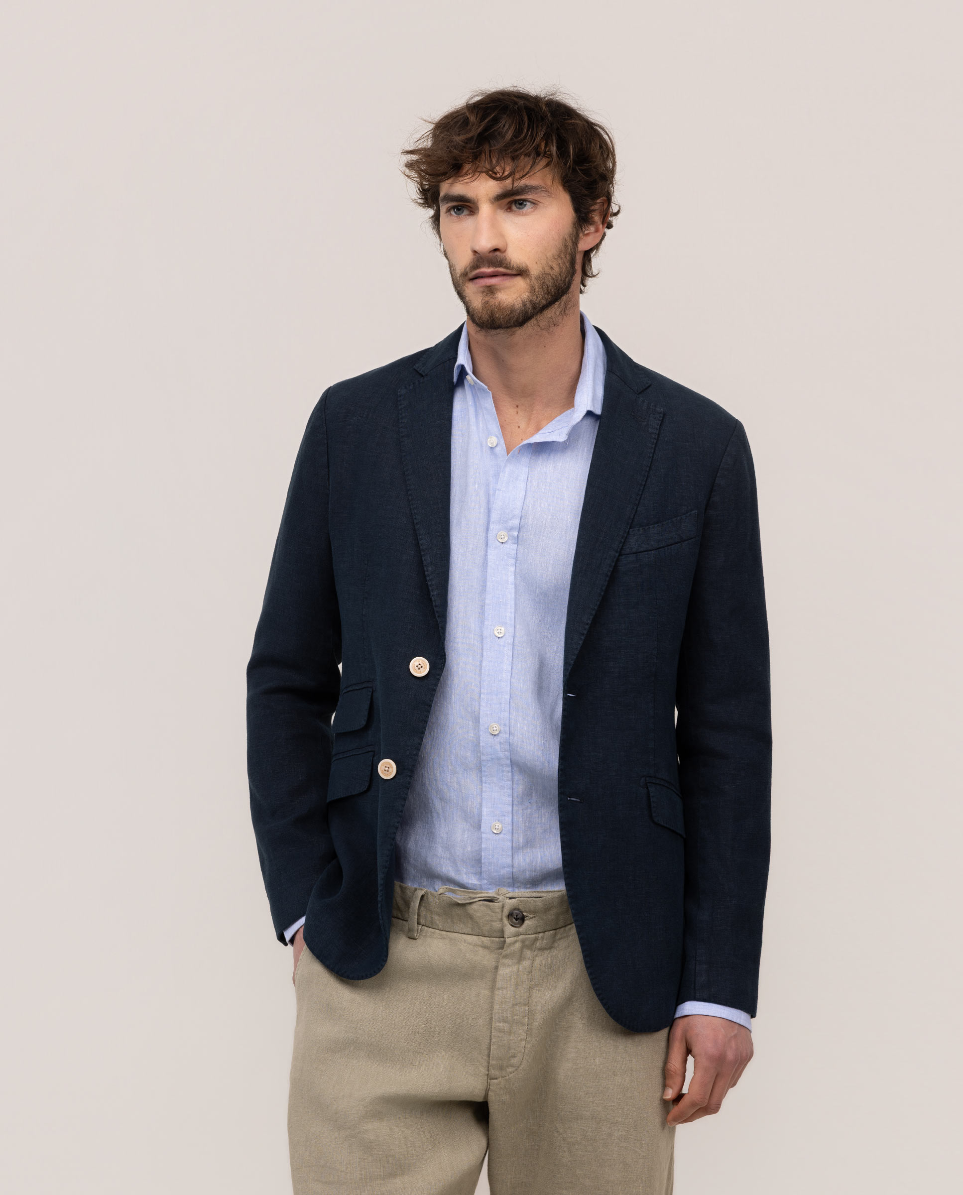 Americana Lino Garment Dyed Marino
