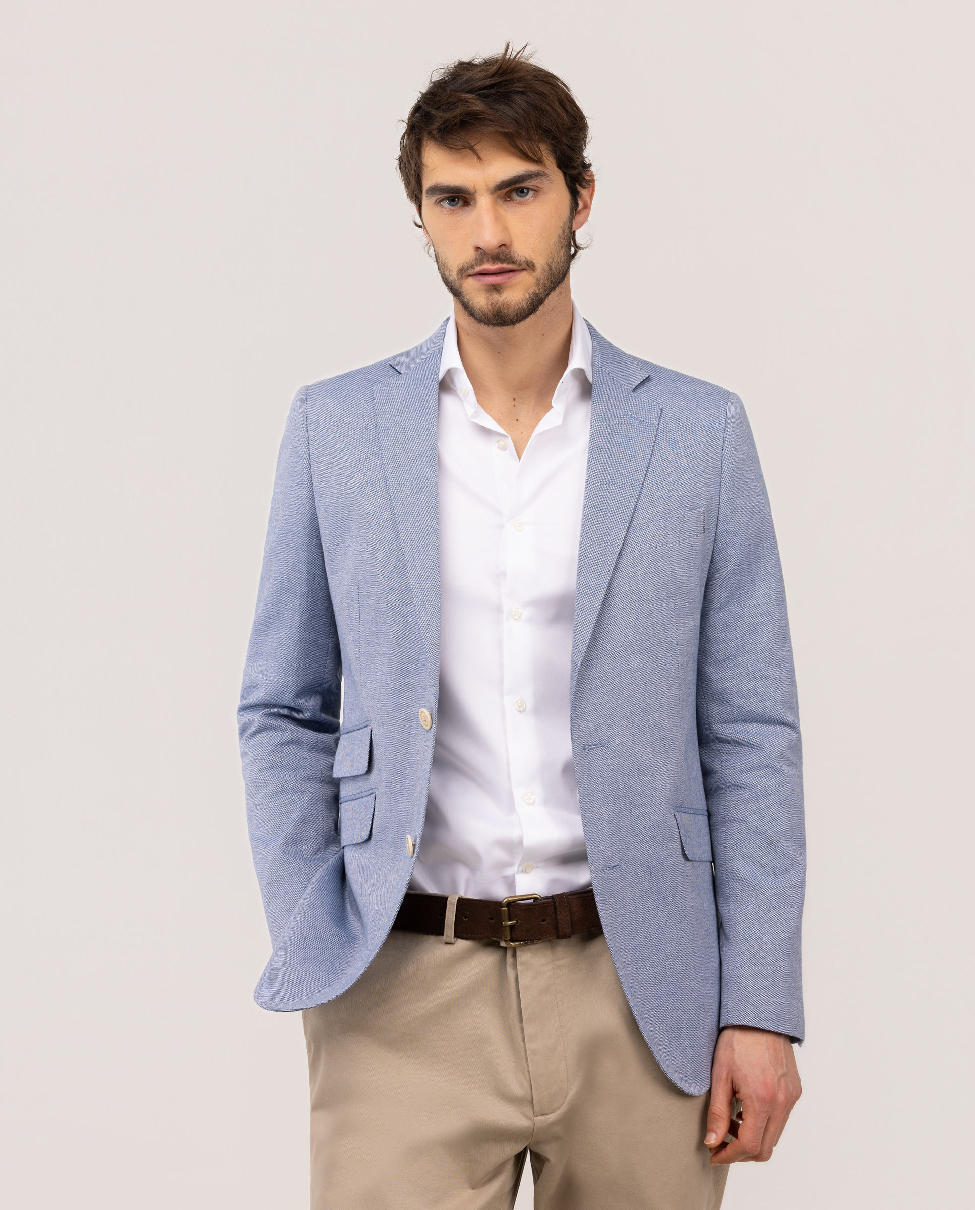 Blazer habillé bleu Oxford