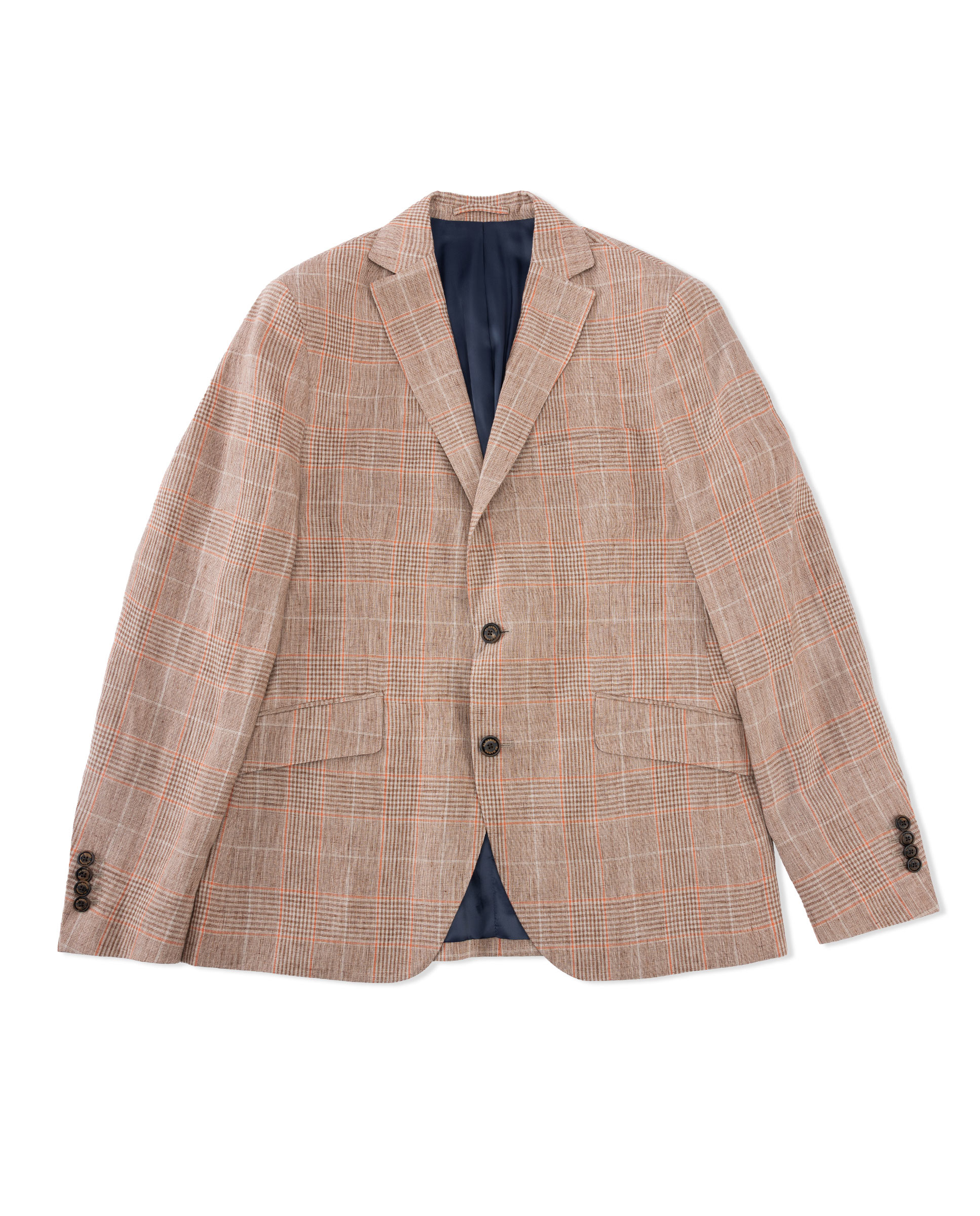 Americana Lino Cuadro Gales Beige