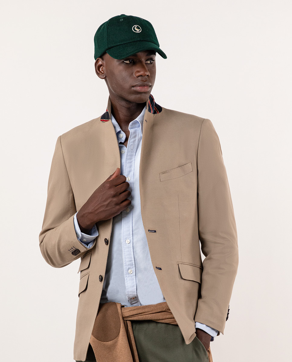 Beige Panama Blazer
