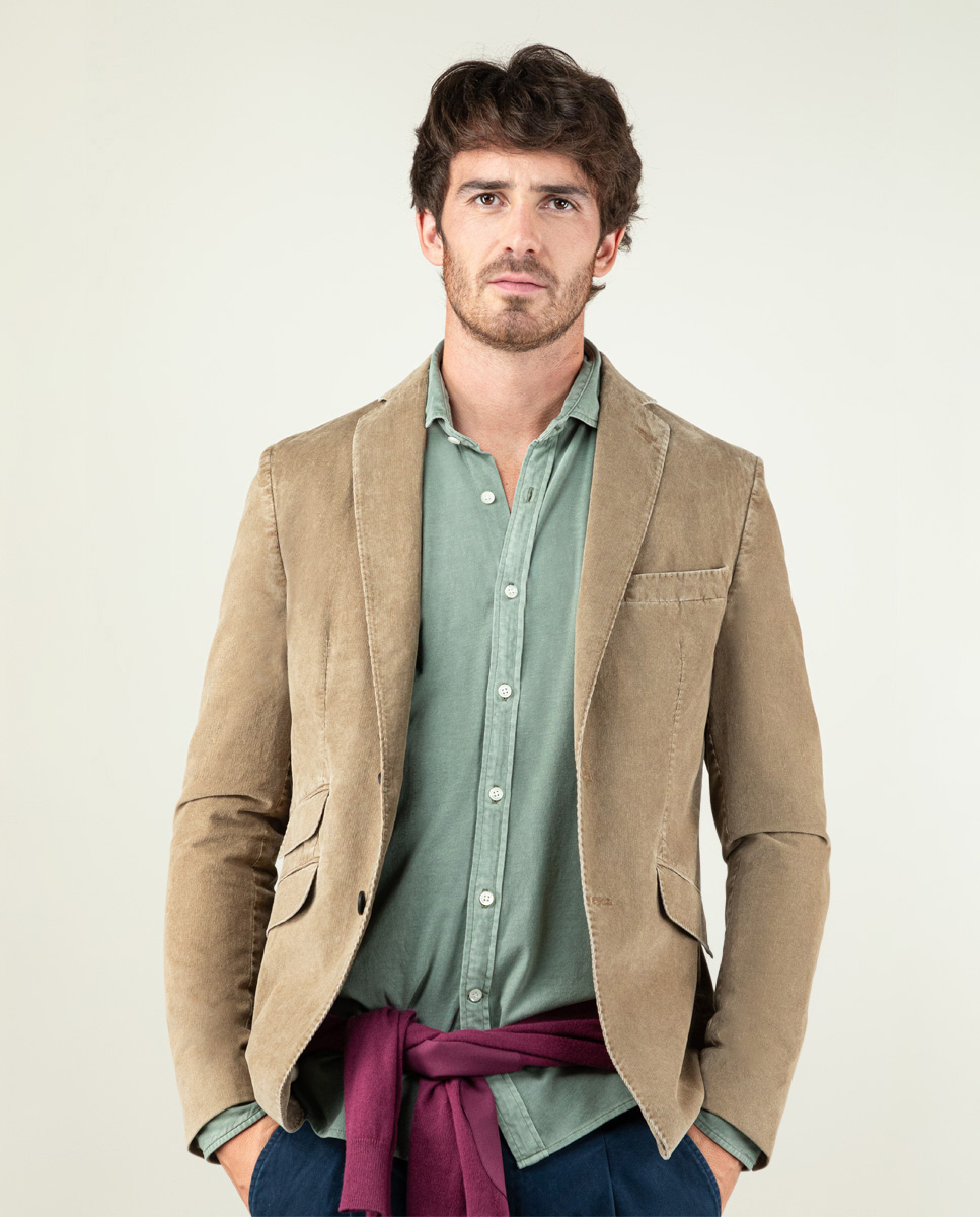 Veste Velours Camel