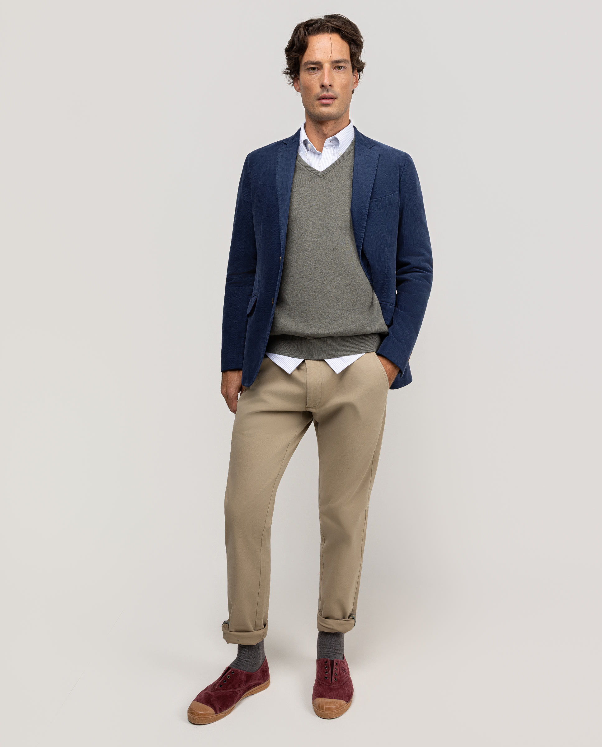 Jackett Cord Gefärbtes Kleidungsstück Marineblau