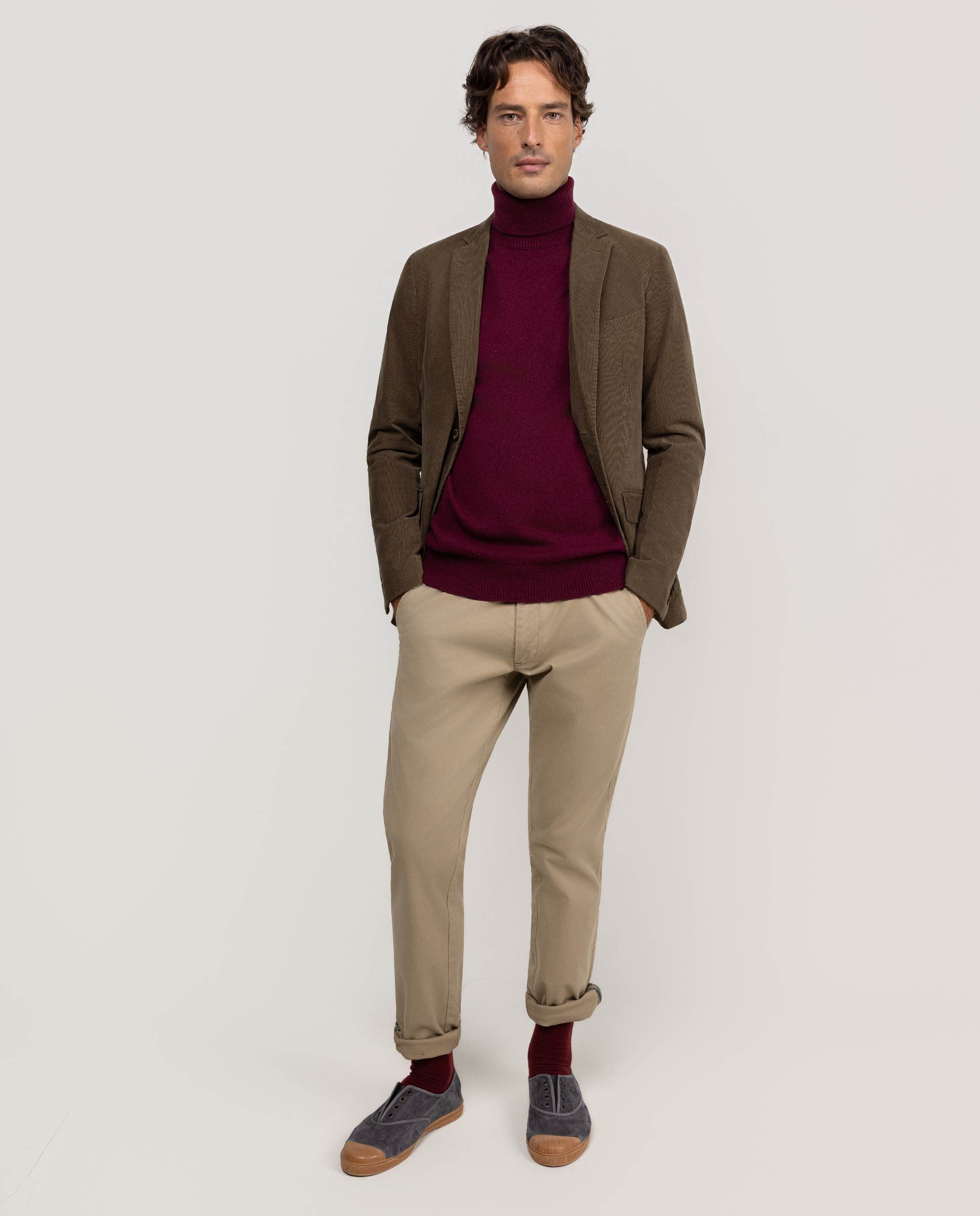 Veste Velours Teinte Sur Pièce Verte