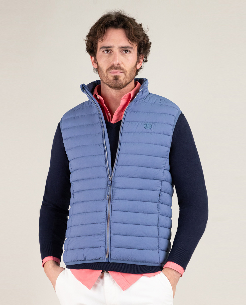 Chaleco Acolchado Básico Azul