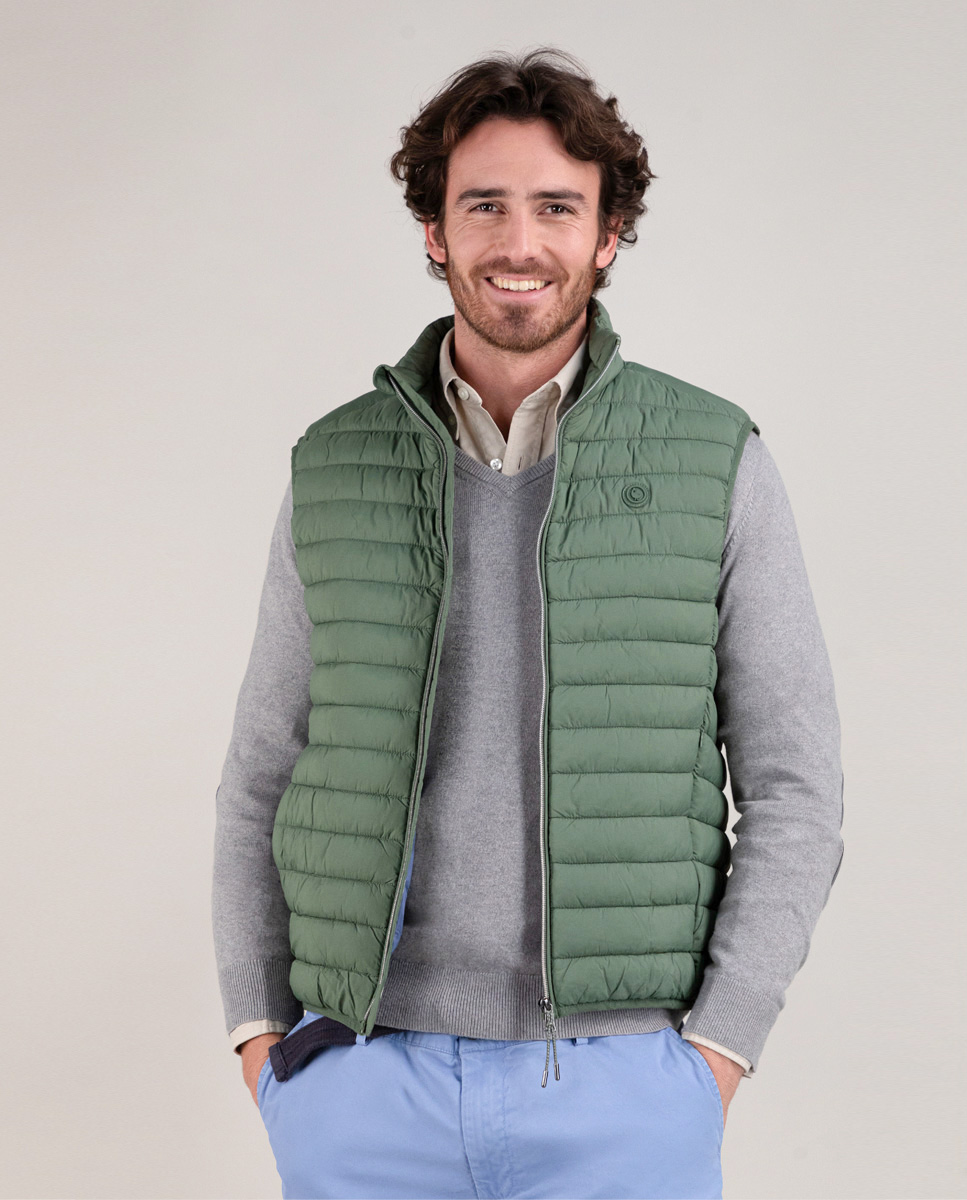 Gilet Matelassé Basique Vert
