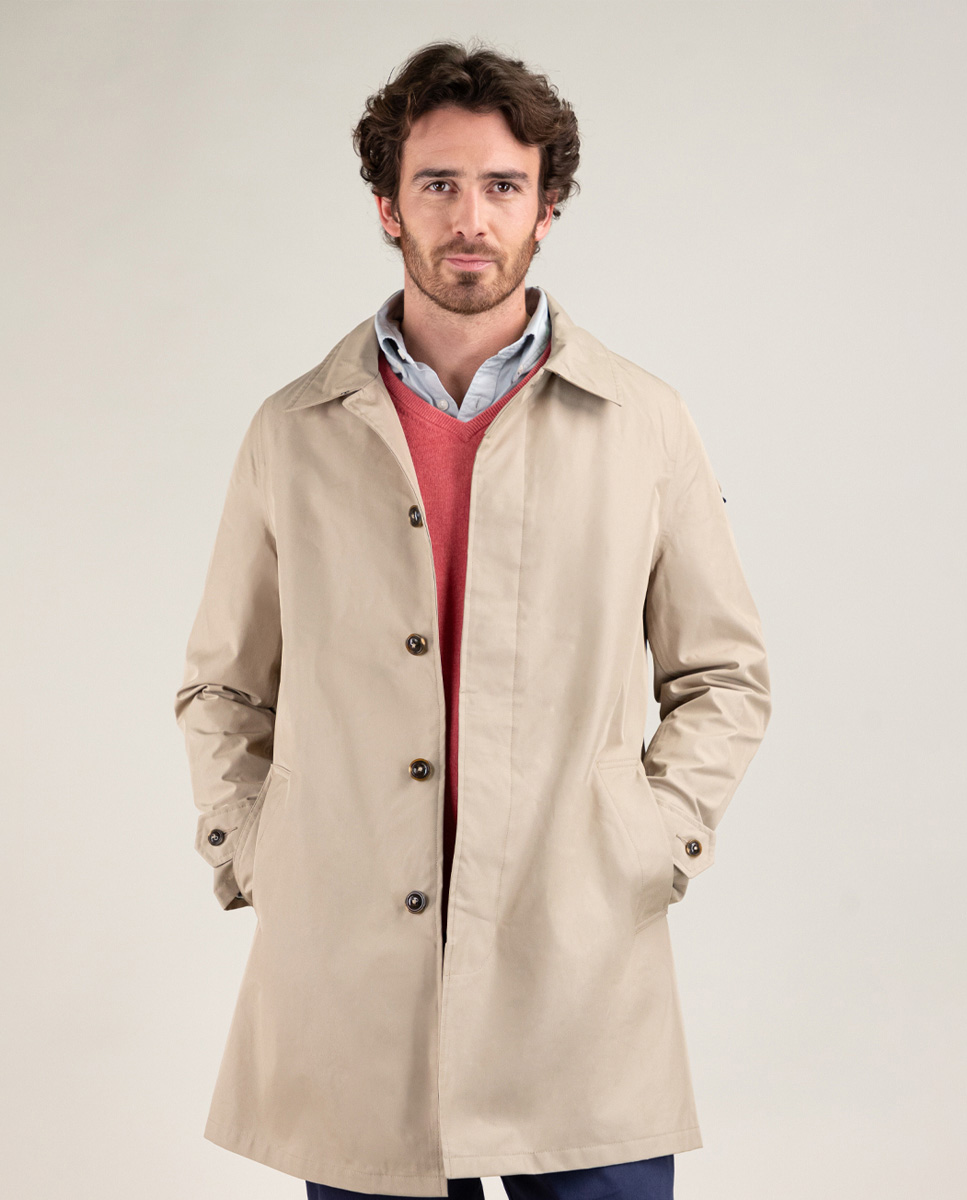 Gabardina Algodón Beige