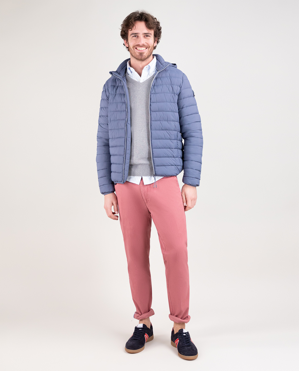 Chaqueta Acolchada Básica Azul